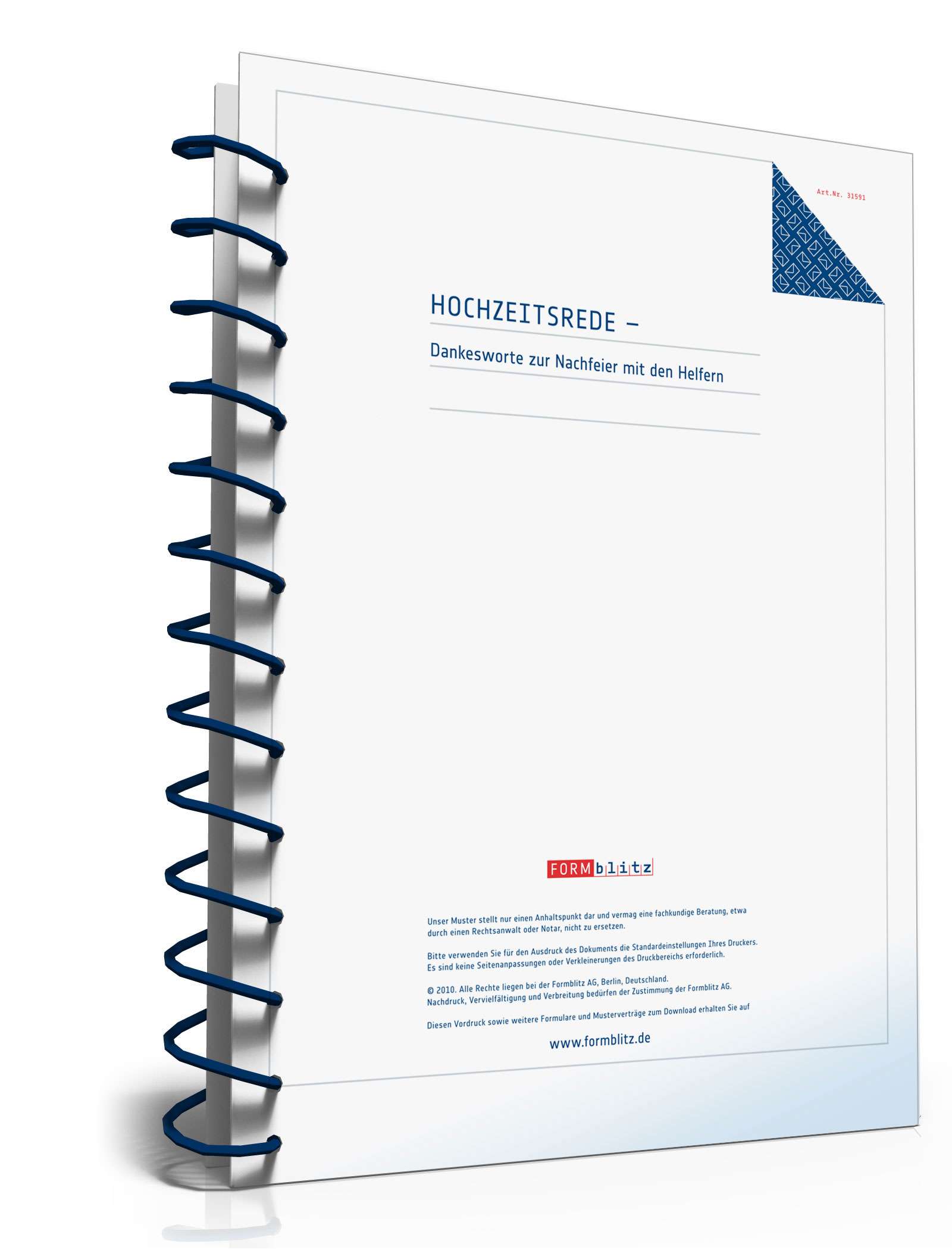 Hochzeitsrede Dankesworte zur Nachfeier mit den Helfern Word