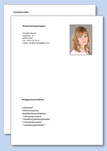Lebenslauf Initiativbewerbung Excel