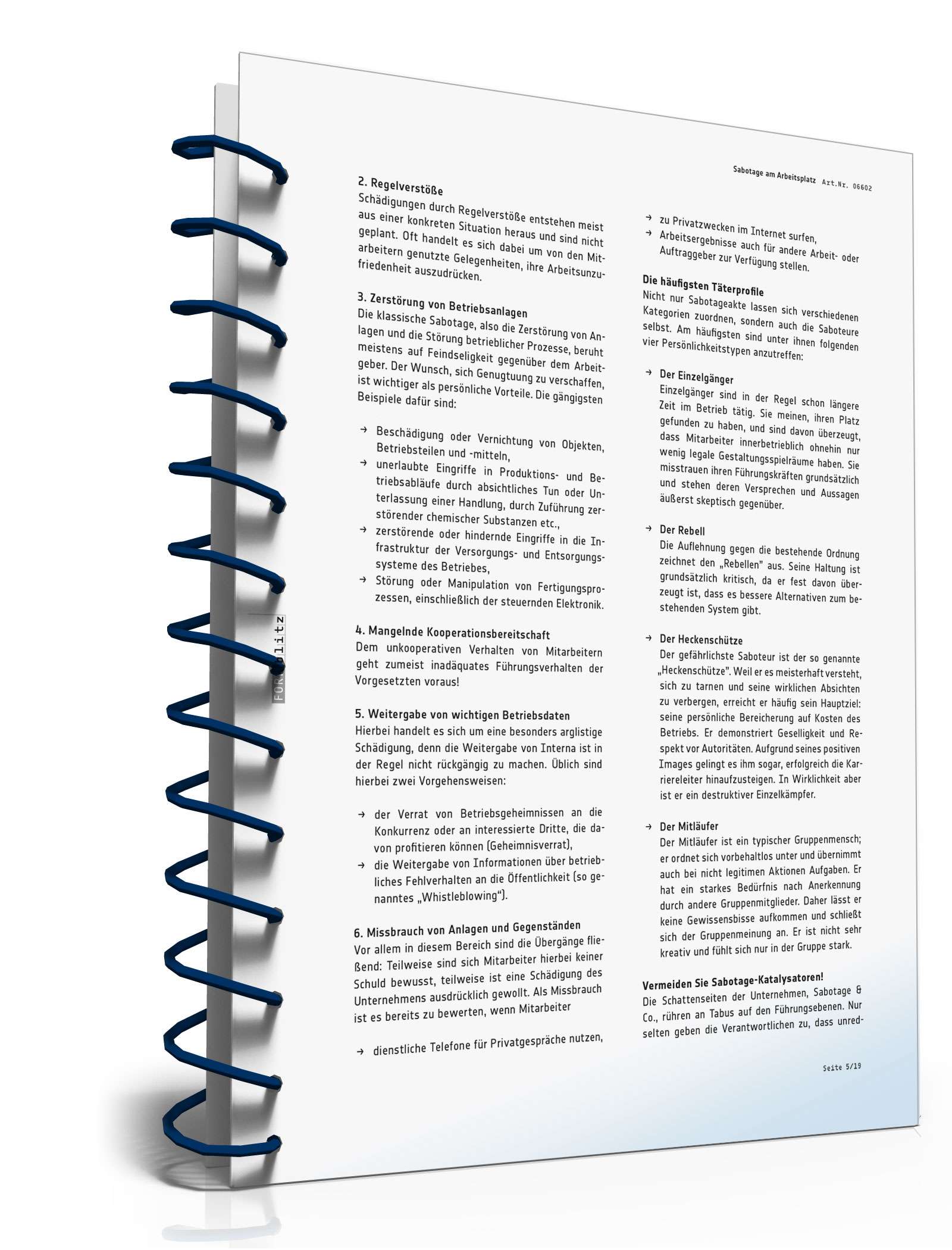 Ratgeber Sabotage Arbeitsplatz PDF. Seite: 6