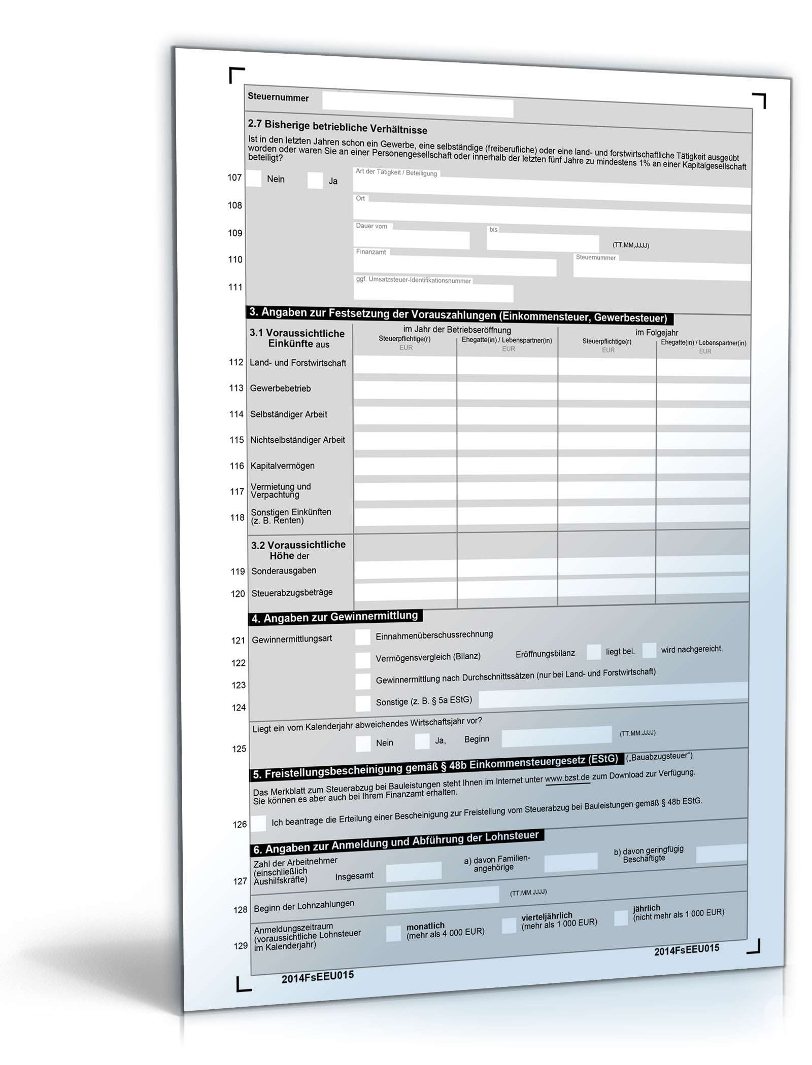 Fragebogen steuerliche Erfassung PDF. Seite: 5