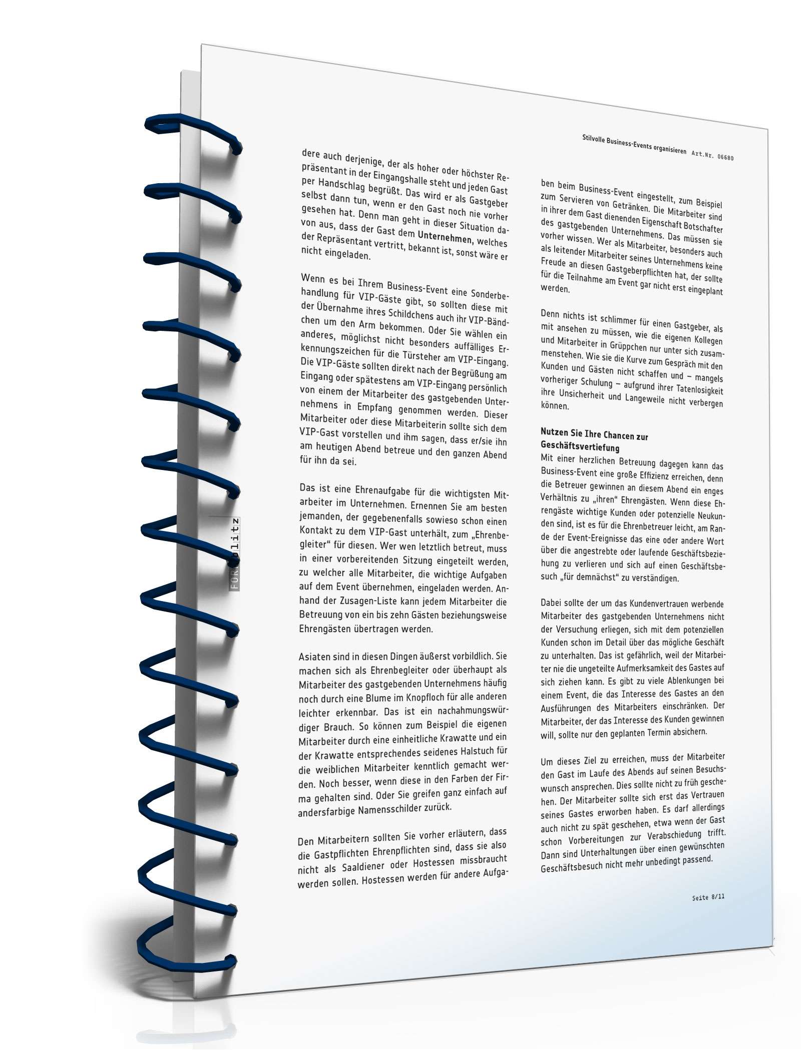 Ratgeber Organisation Business-Event  PDF. Seite: 9