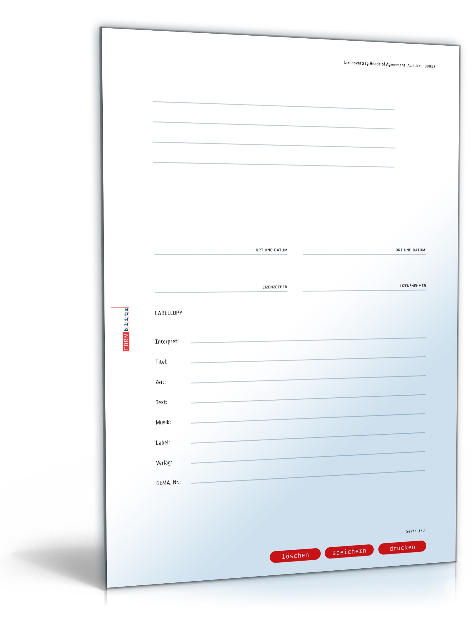 Lizenzanfrage mit Labelcopy PDF. Seite: 3