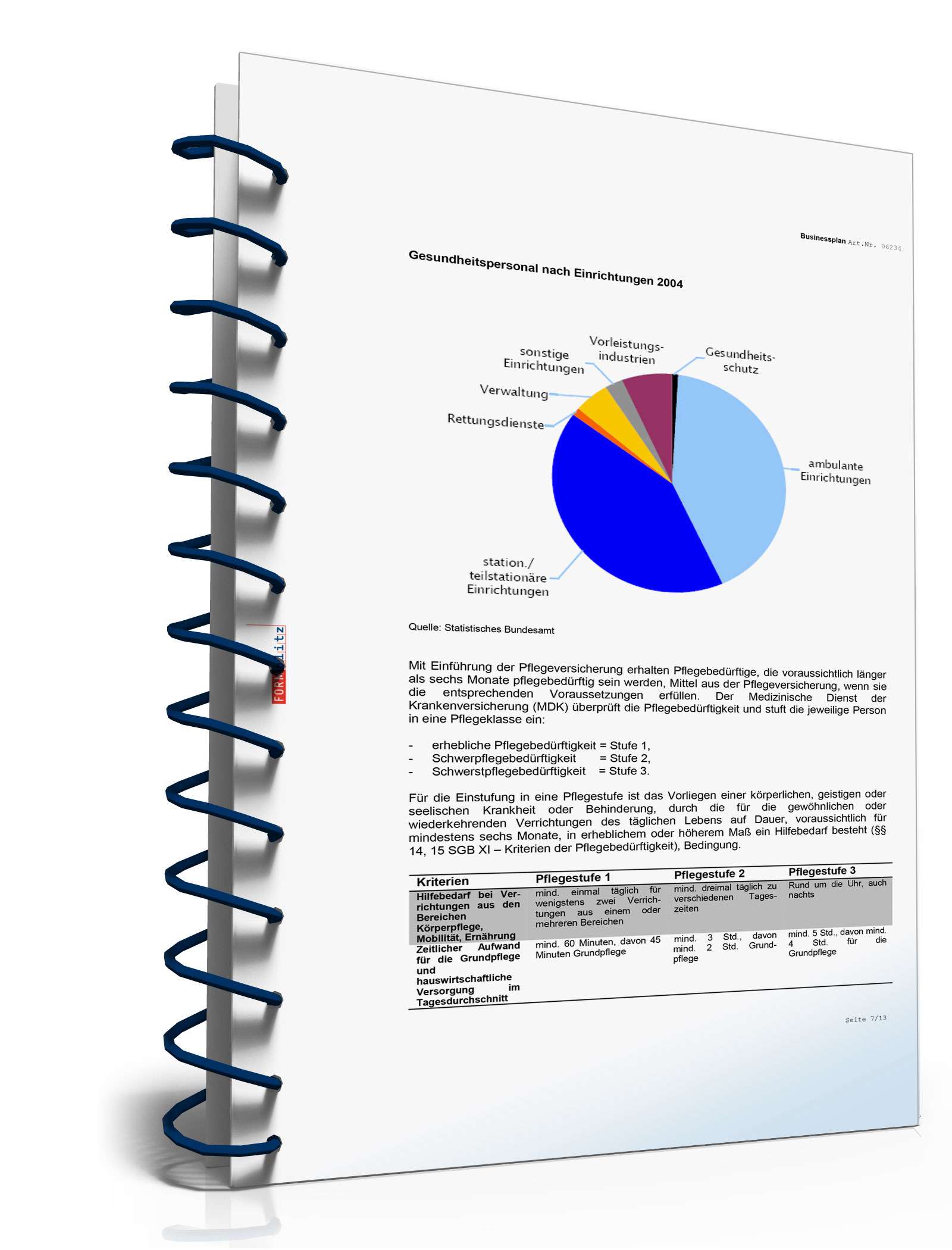 Businessplan Mobiler Pflegedienst Excel. Seite: 9