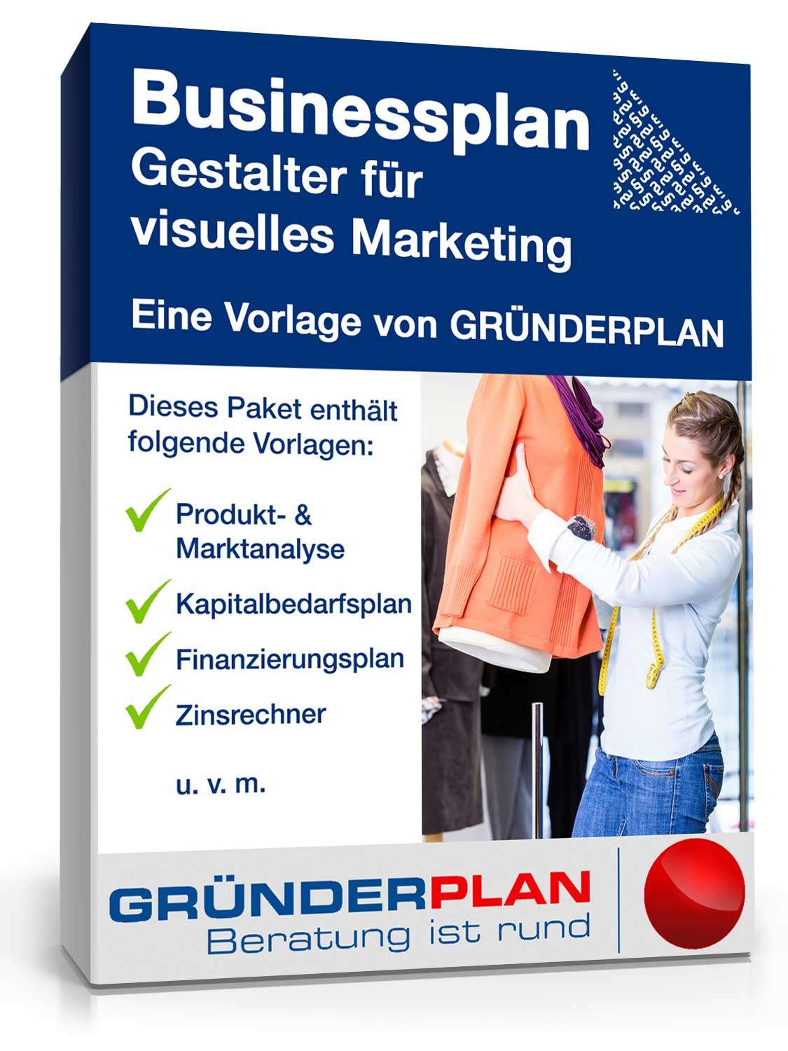Businessplan Gestalter für visuelles Marketing von Gründerplan Excel