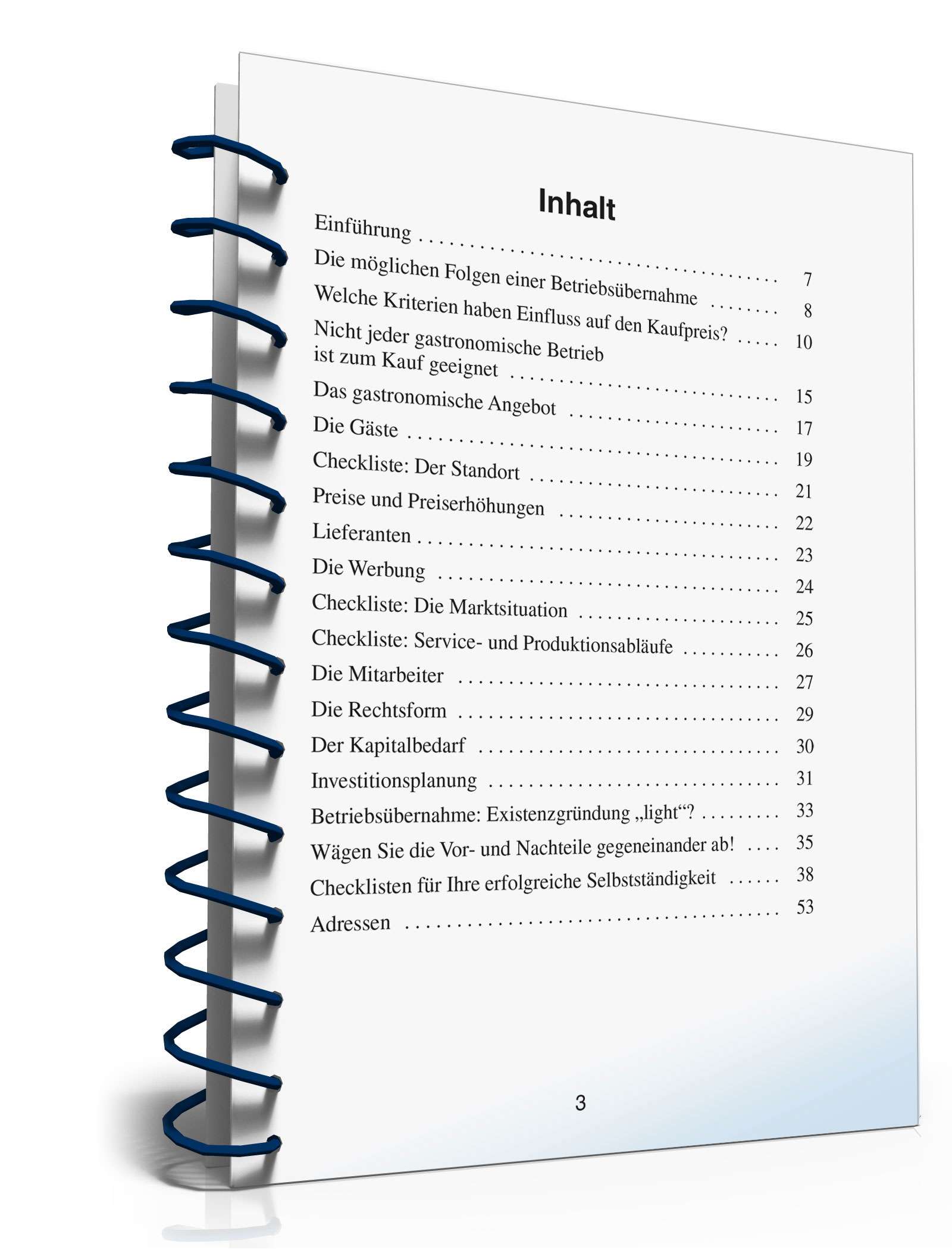 Ratgeber Übernahme Gastronomiebetrieb PDF. Seite: 3