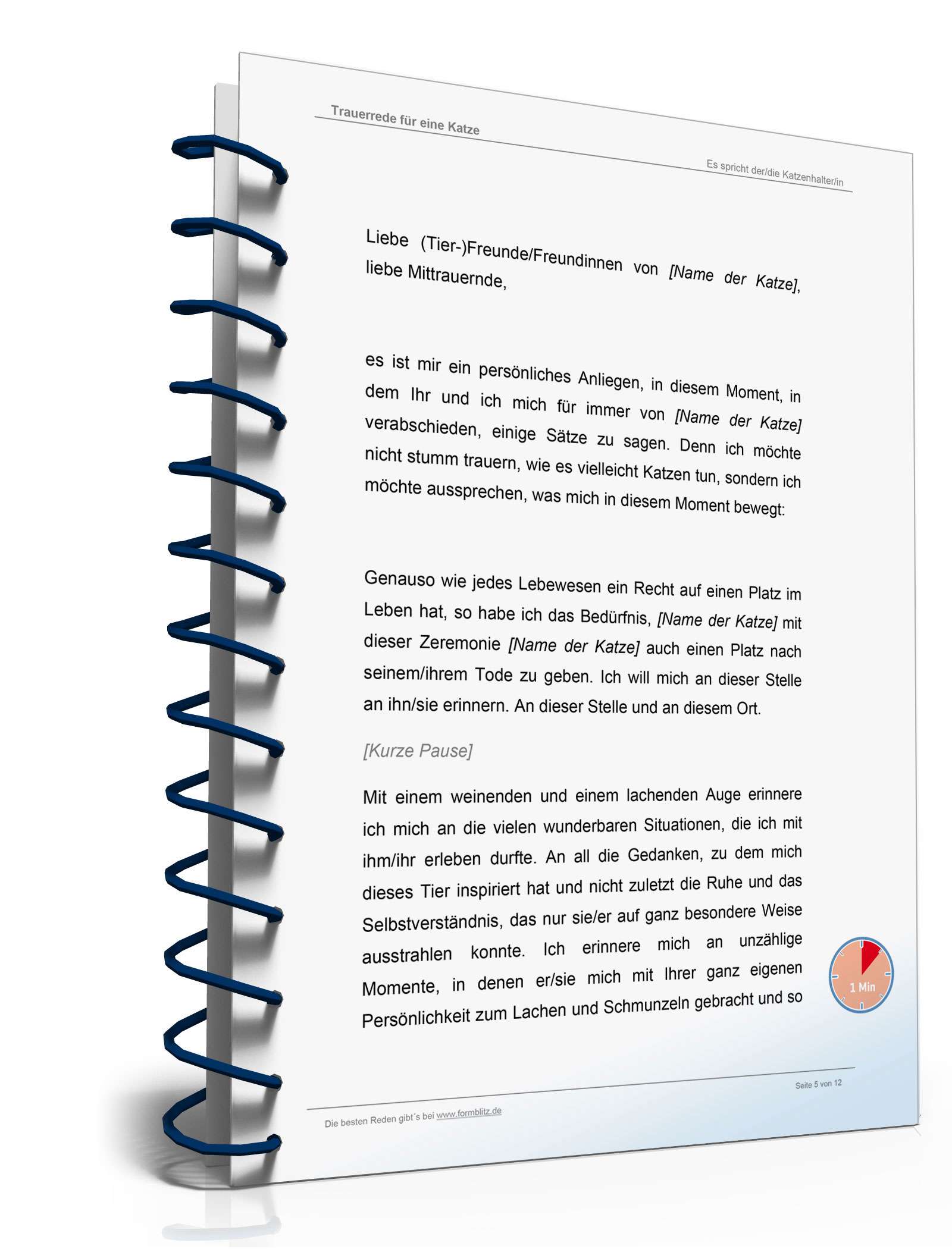 Trauerrede für eine Katze Word. Seite: 5