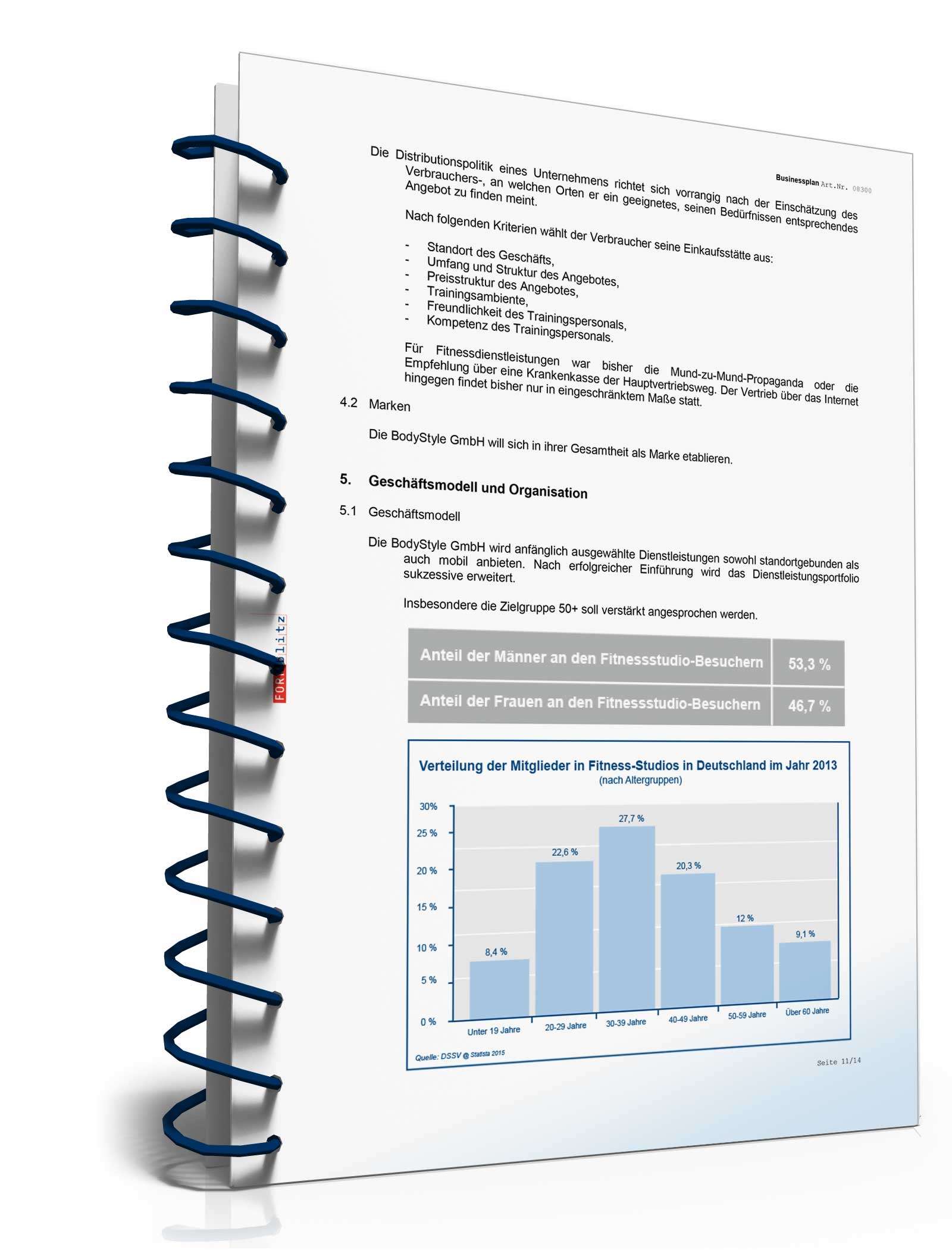 Businessplan Fitnessstudio Excel. Seite: 14