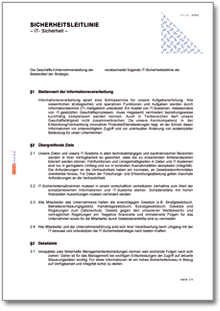 IT-Sicherheitsleitlinie Word