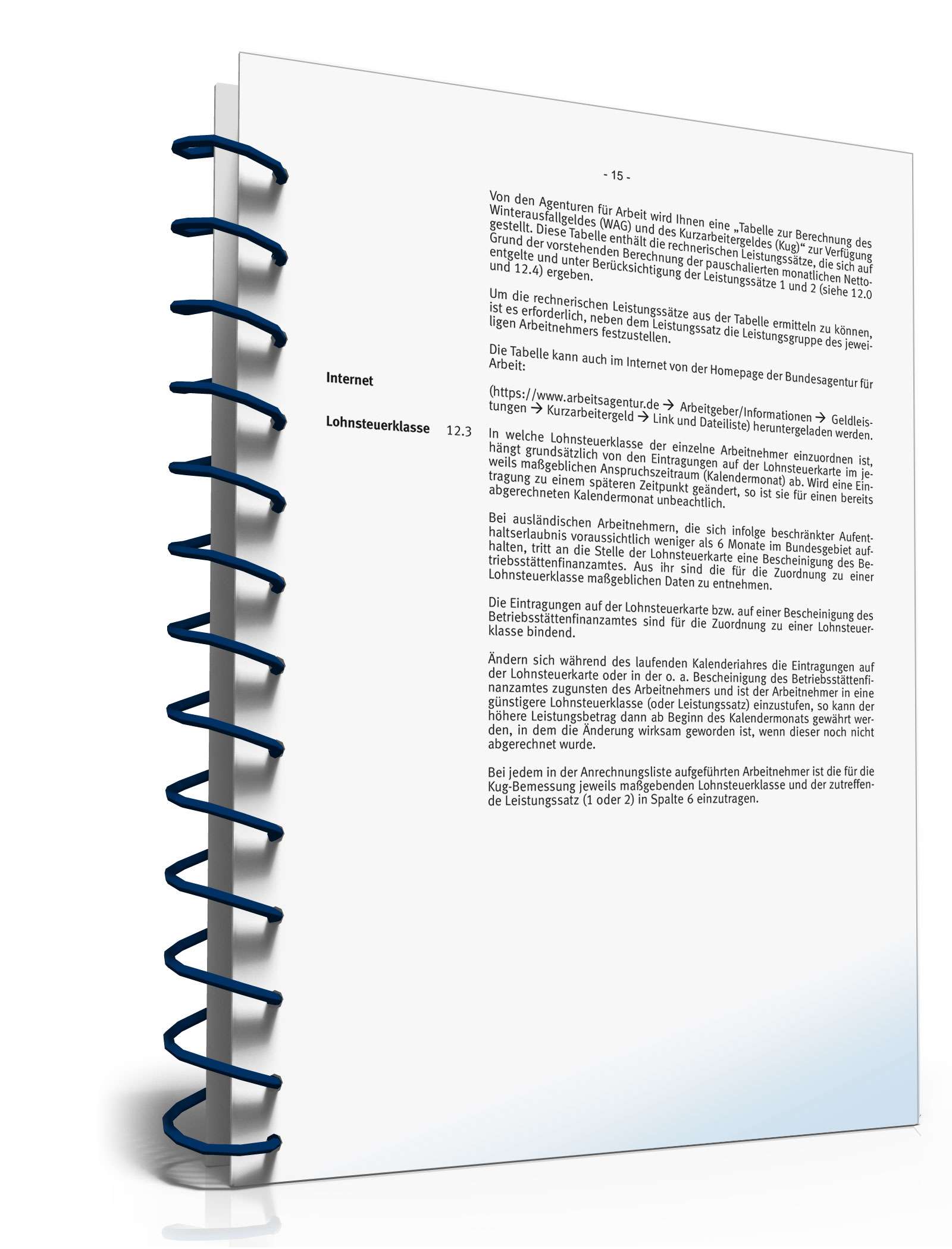 Hinweise zum Antrag Kurzarbeitergeld PDF. Seite: 15