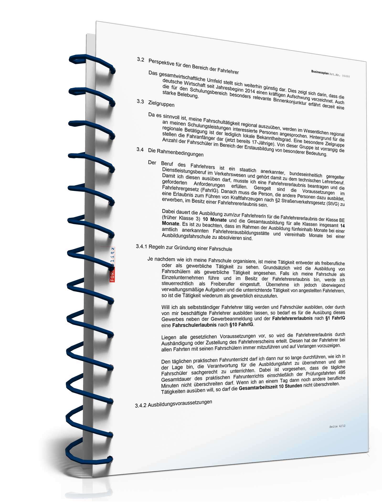 Businessplan Fahrschule Excel. Seite: 7