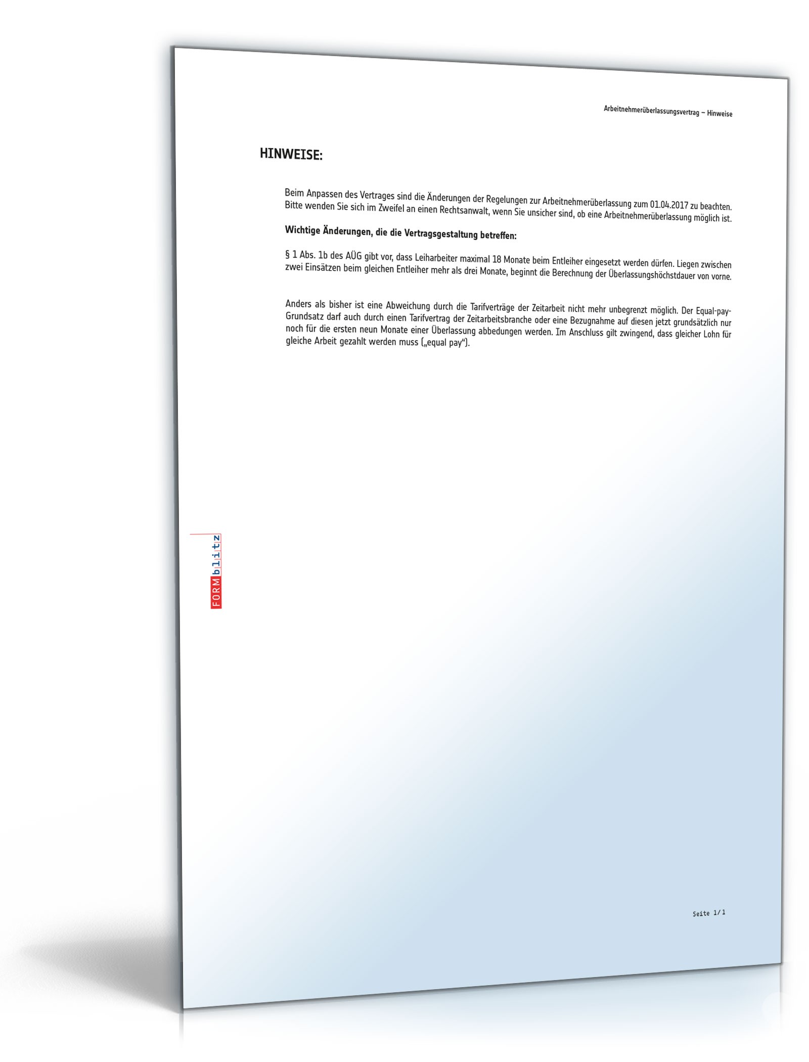 Arbeitnehmerüberlassungsvertrag PDF. Seite: 12