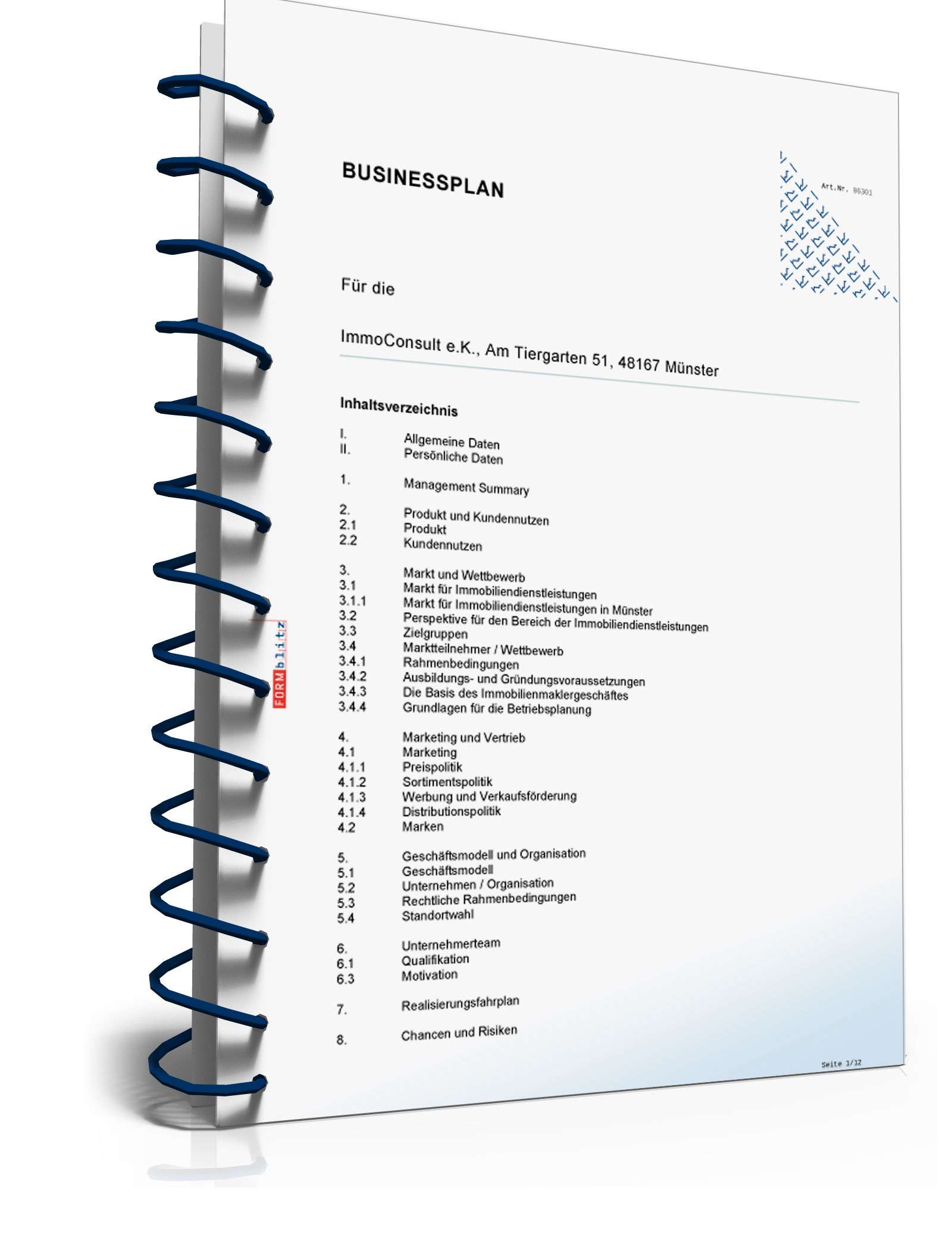 Businessplan Immobilienmaklerbüro Excel. Seite: 4