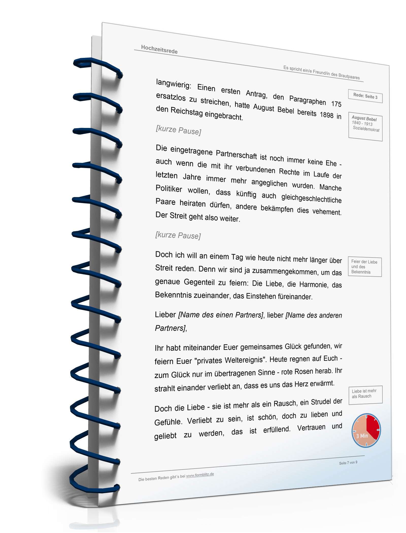 Rede zur Eintragung einer Lebenspartnerschaft Word. Seite: 7