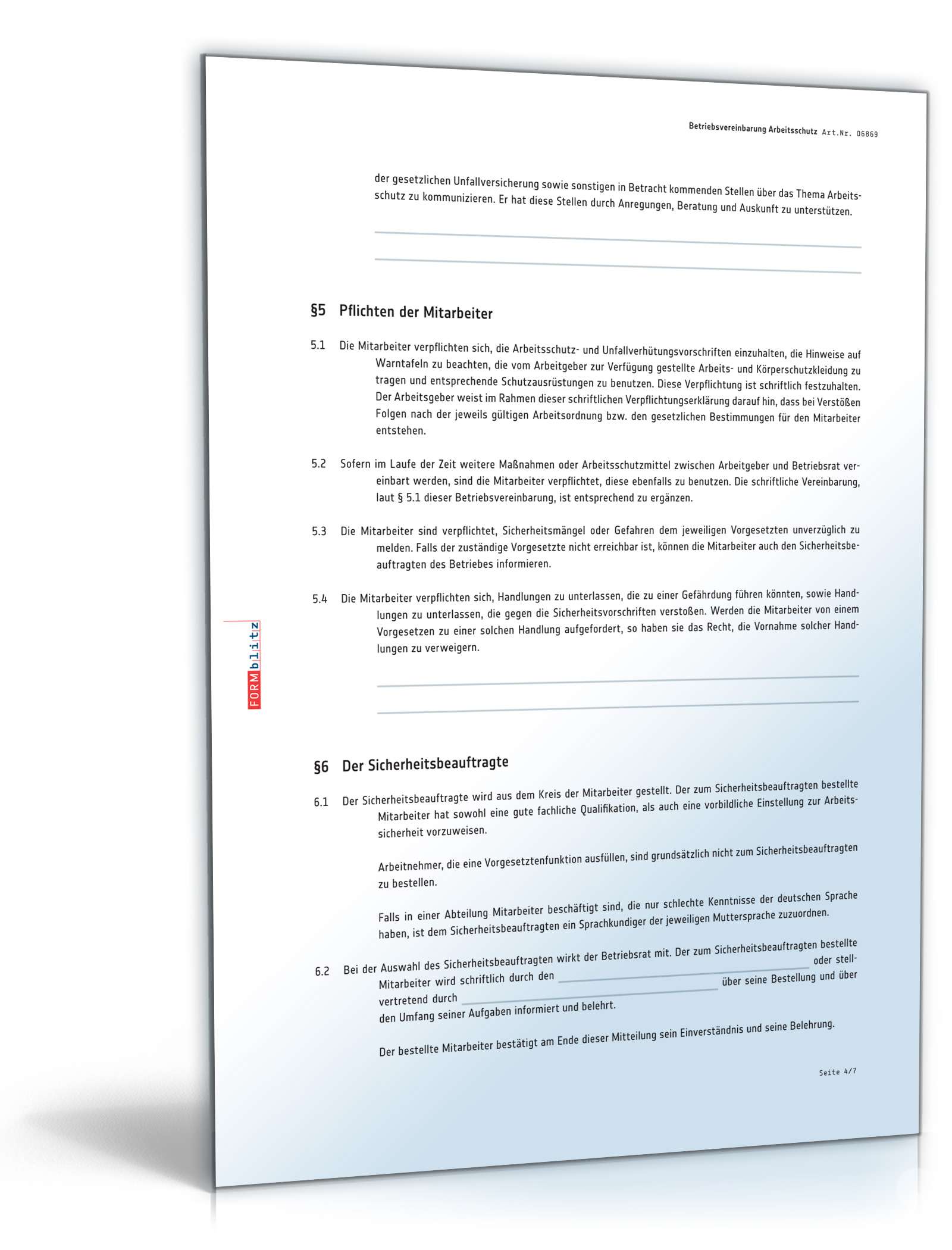 Betriebsvereinbarung Arbeitsschutz PDF. Seite: 4