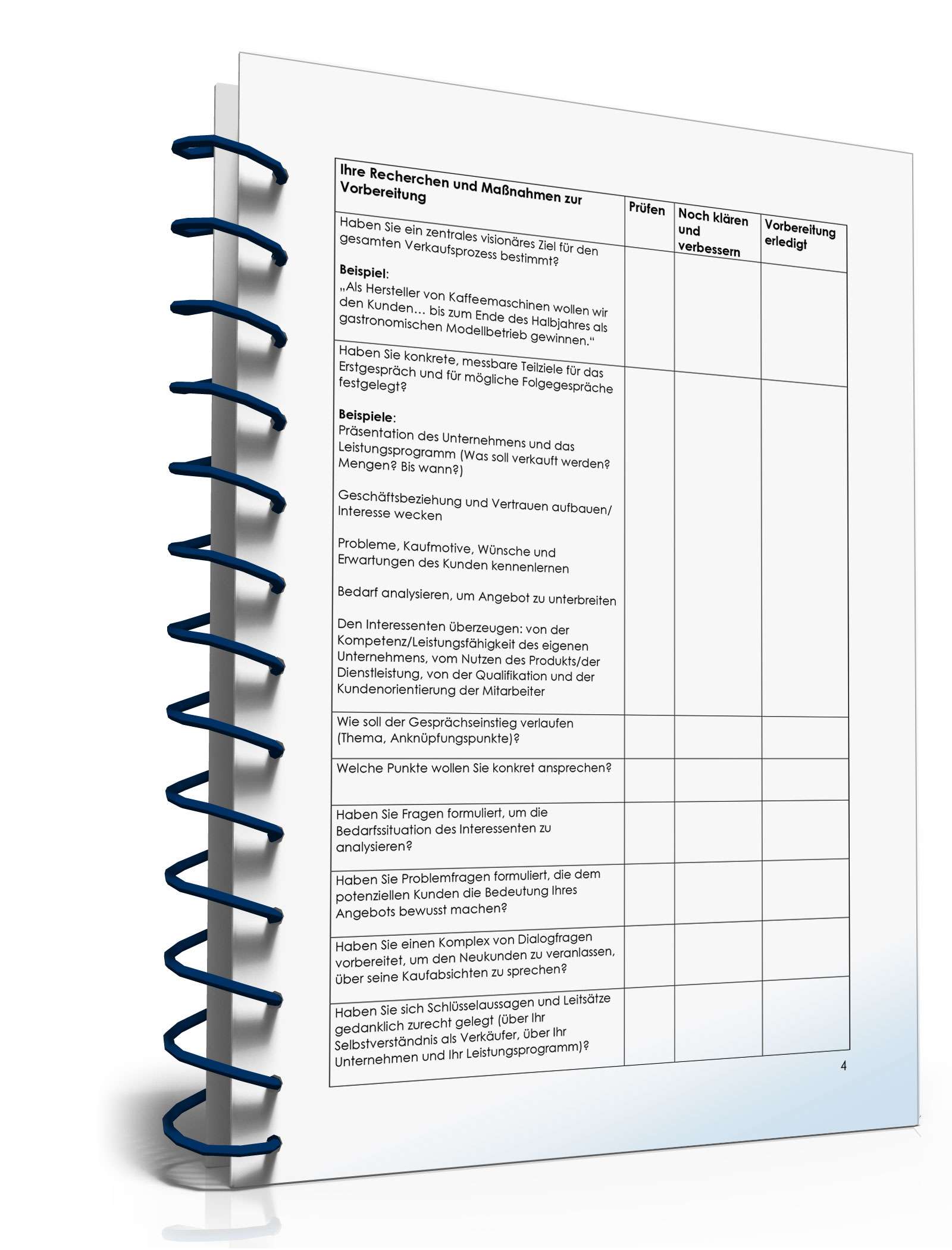 Checkliste Erstgespräch mit Geschäftskunden PDF. Seite: 4