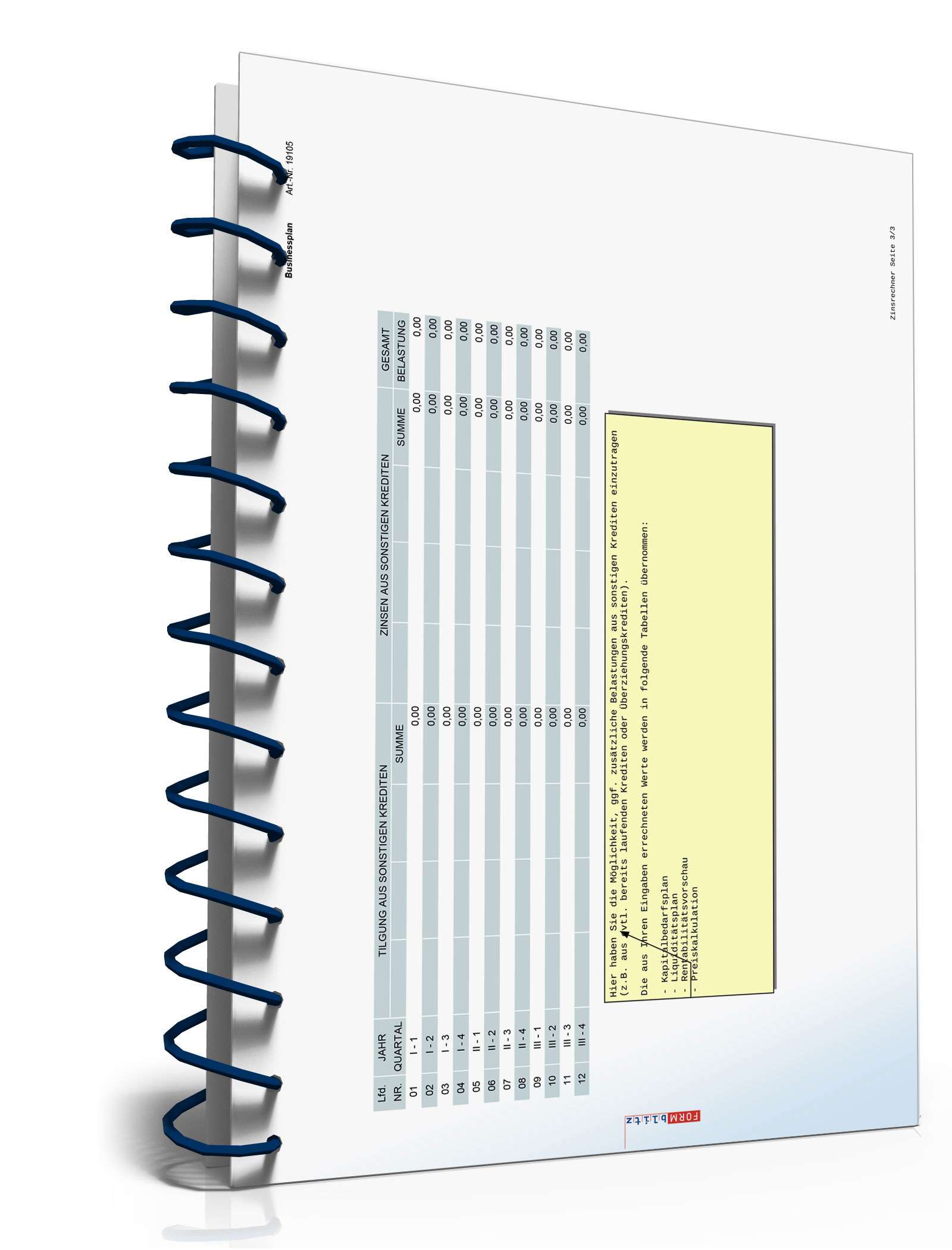 Businessplan Second-Hand-Laden Excel. Seite: 30