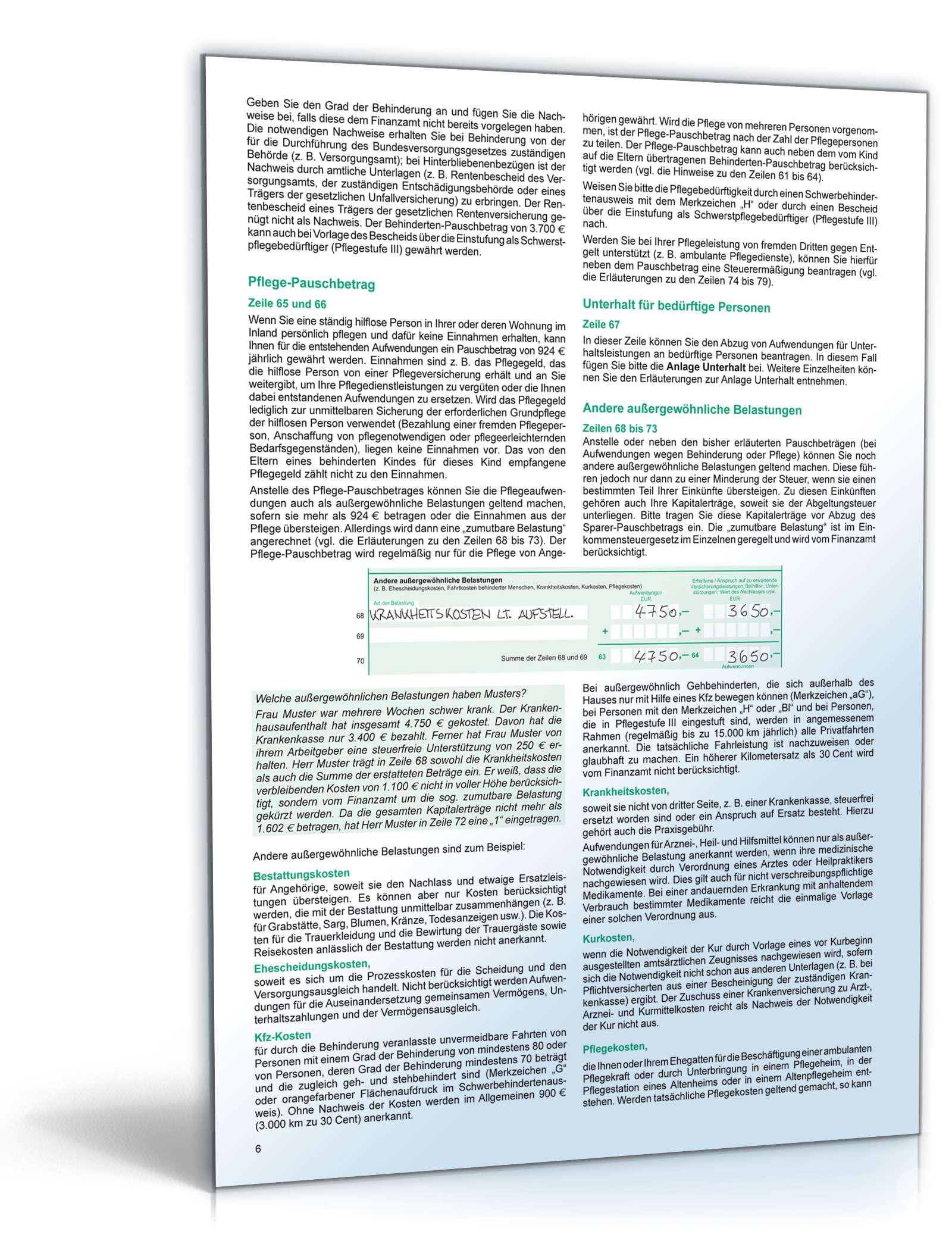 Anleitung zur Einkommensteuererklärung 2011 PDF. Seite: 6