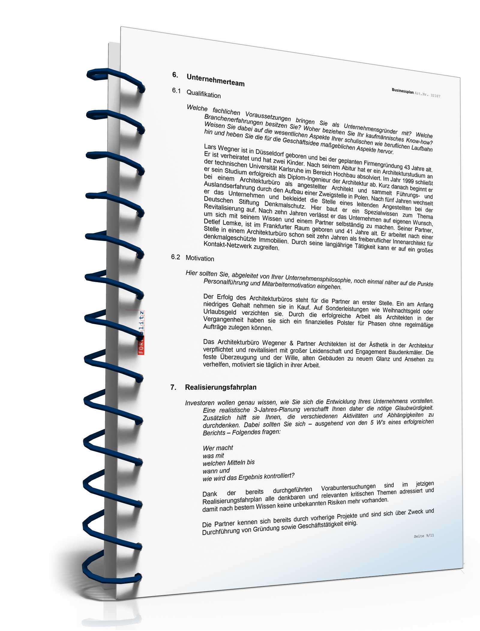 Businessplan Architekturbüro Excel. Seite: 15