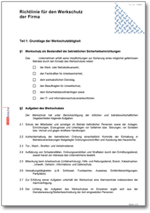 Richtlinie Werkschutz Word