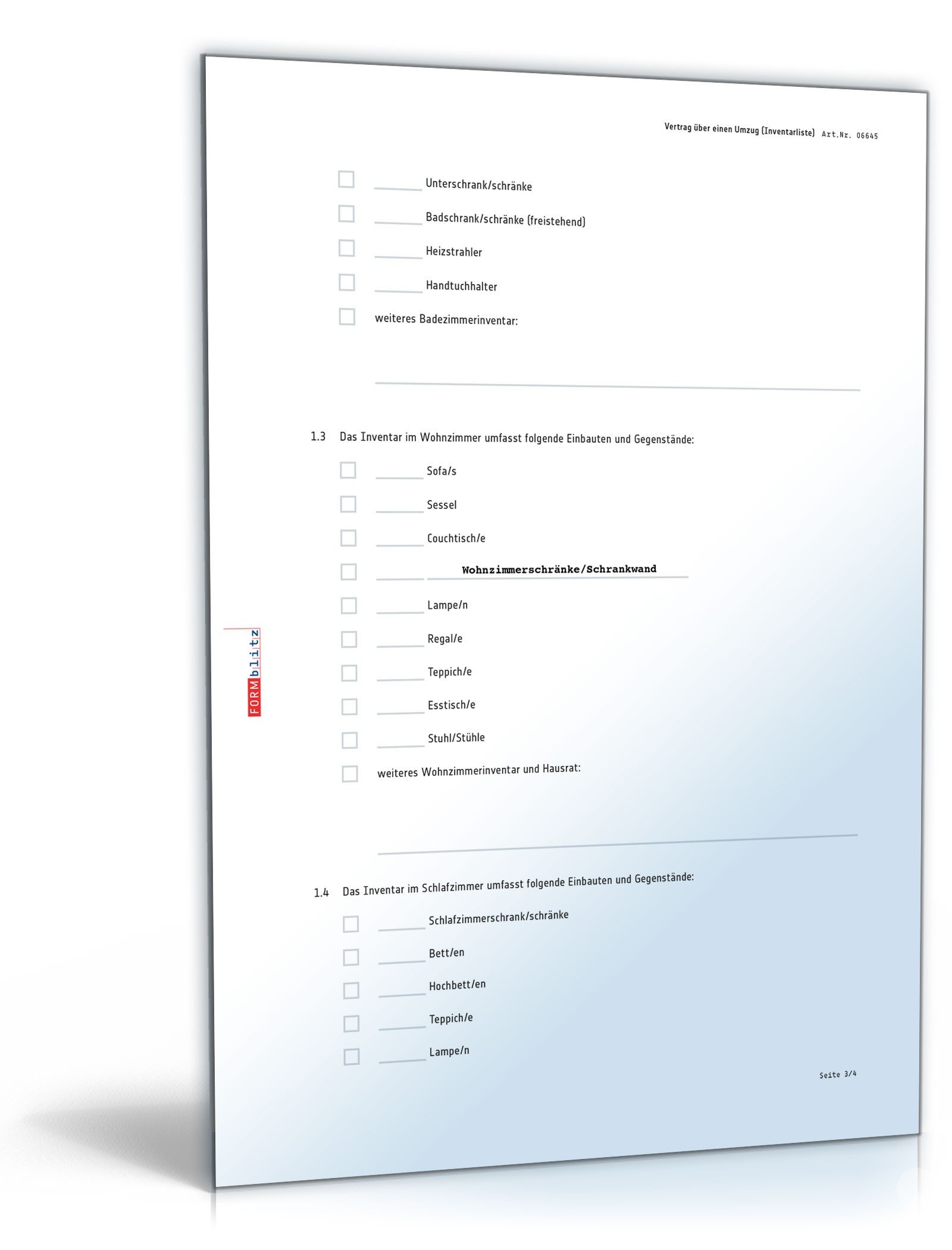 Umzugsvertrag PDF. Seite: 11