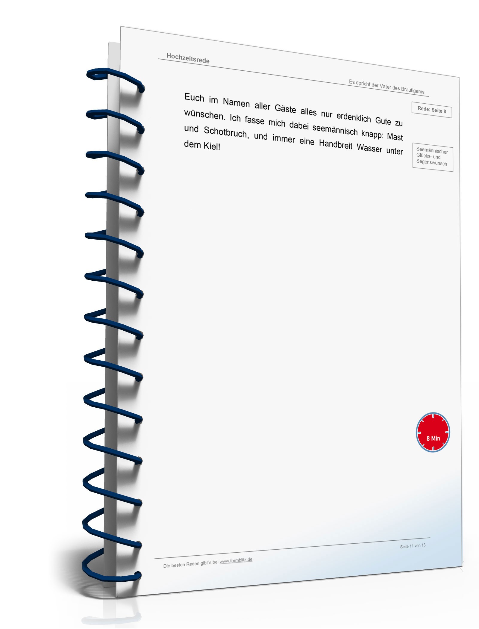 Hochzeitsrede Vater des Bräutigams zur Hochzeitsfeier Word. Seite: 11