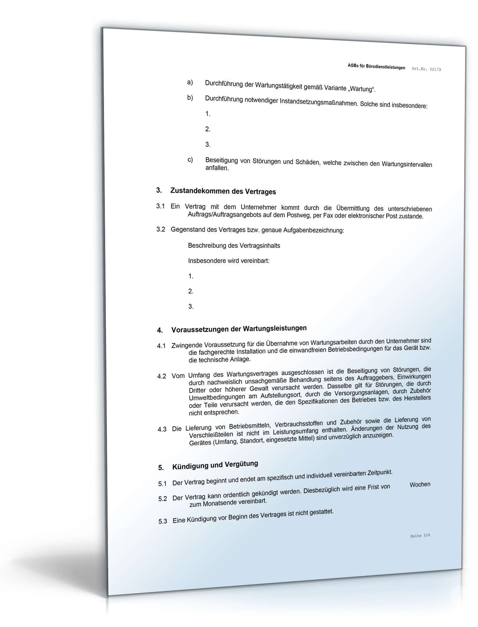 AGB Wartungsunternehmen Word. Seite: 2