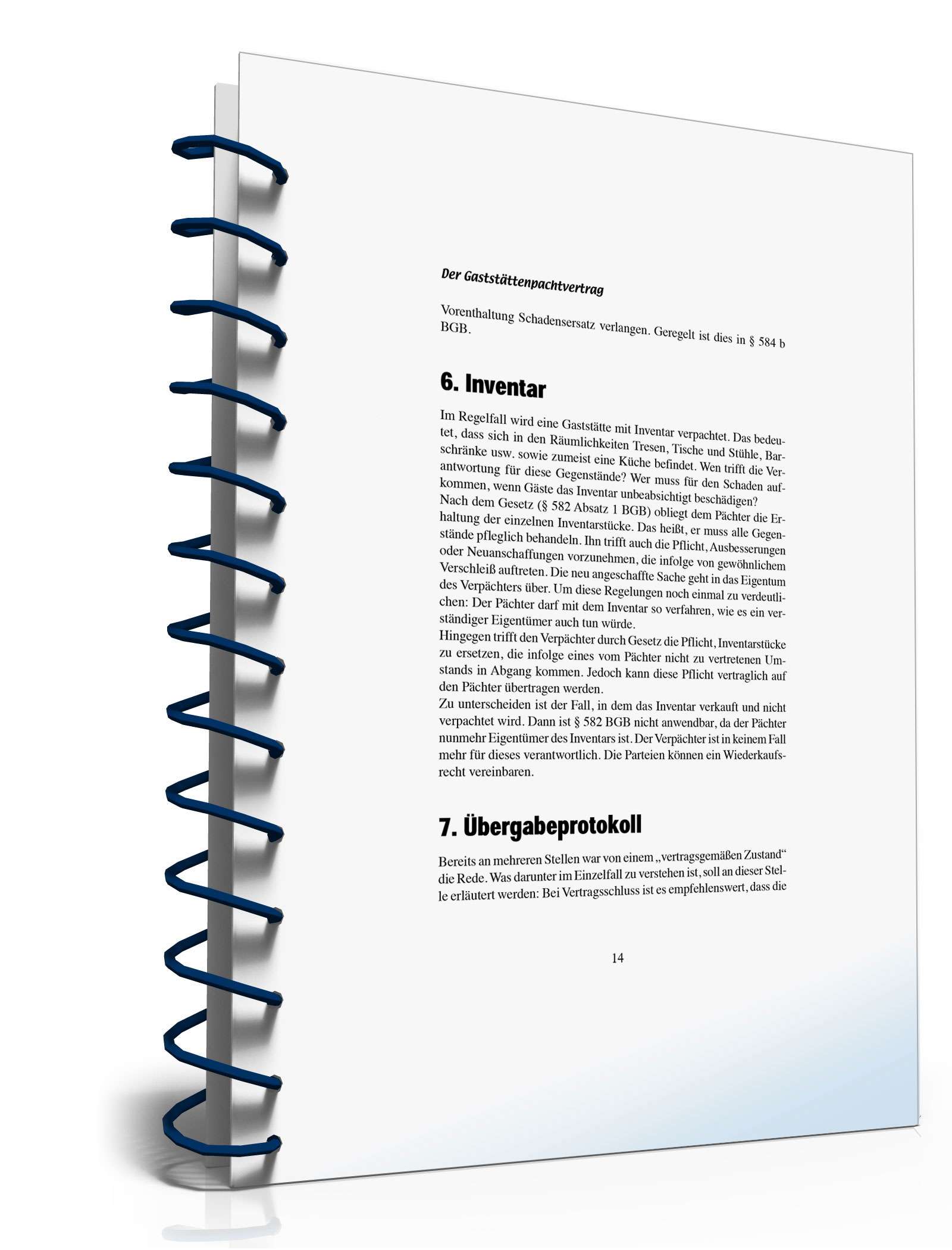 Ratgeber zum Gaststättenpachtvertrag  PDF. Seite: 14