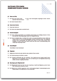 Satzung gemeinnütziger Verein Word