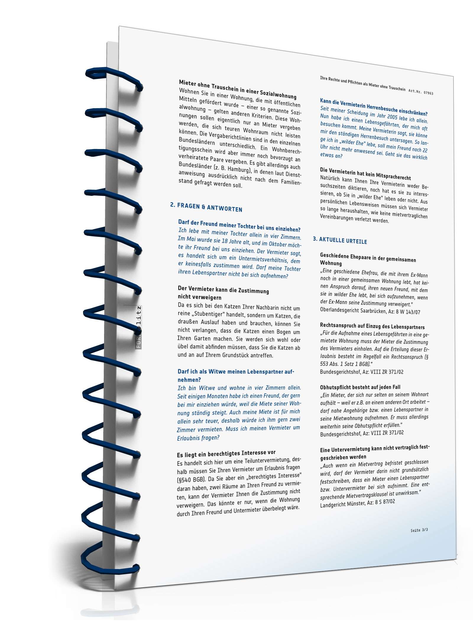 Ratgeber Mieter ohne Trauschein  PDF. Seite: 4