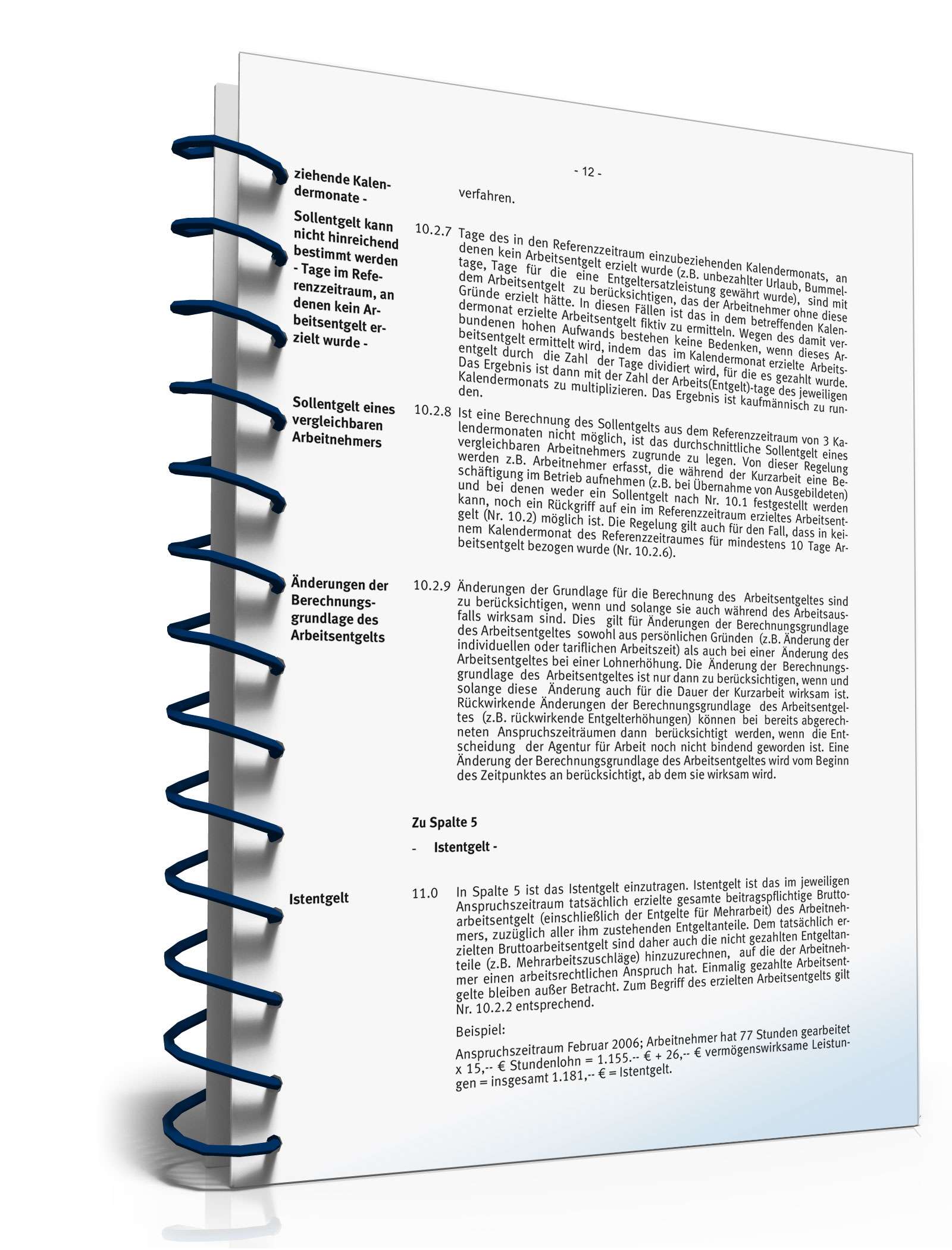 Hinweise zum Antrag Kurzarbeitergeld PDF. Seite: 12
