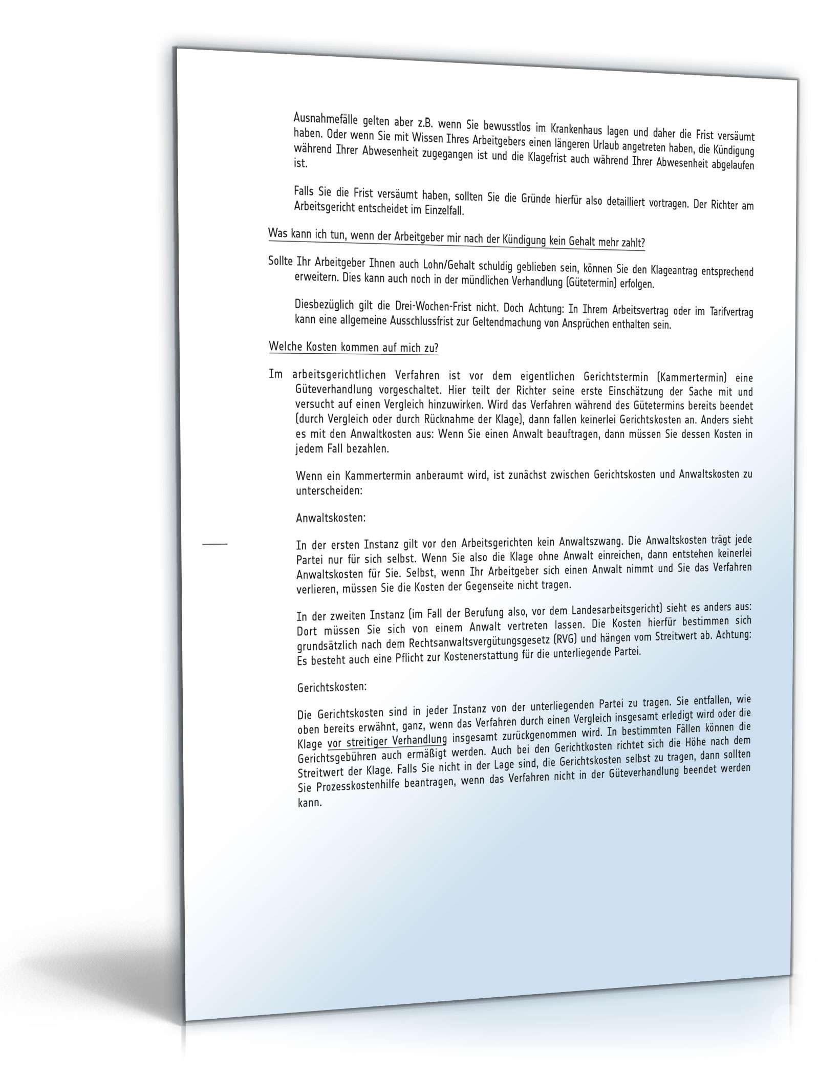 Kündigungsschutzklage PDF. Seite: 4