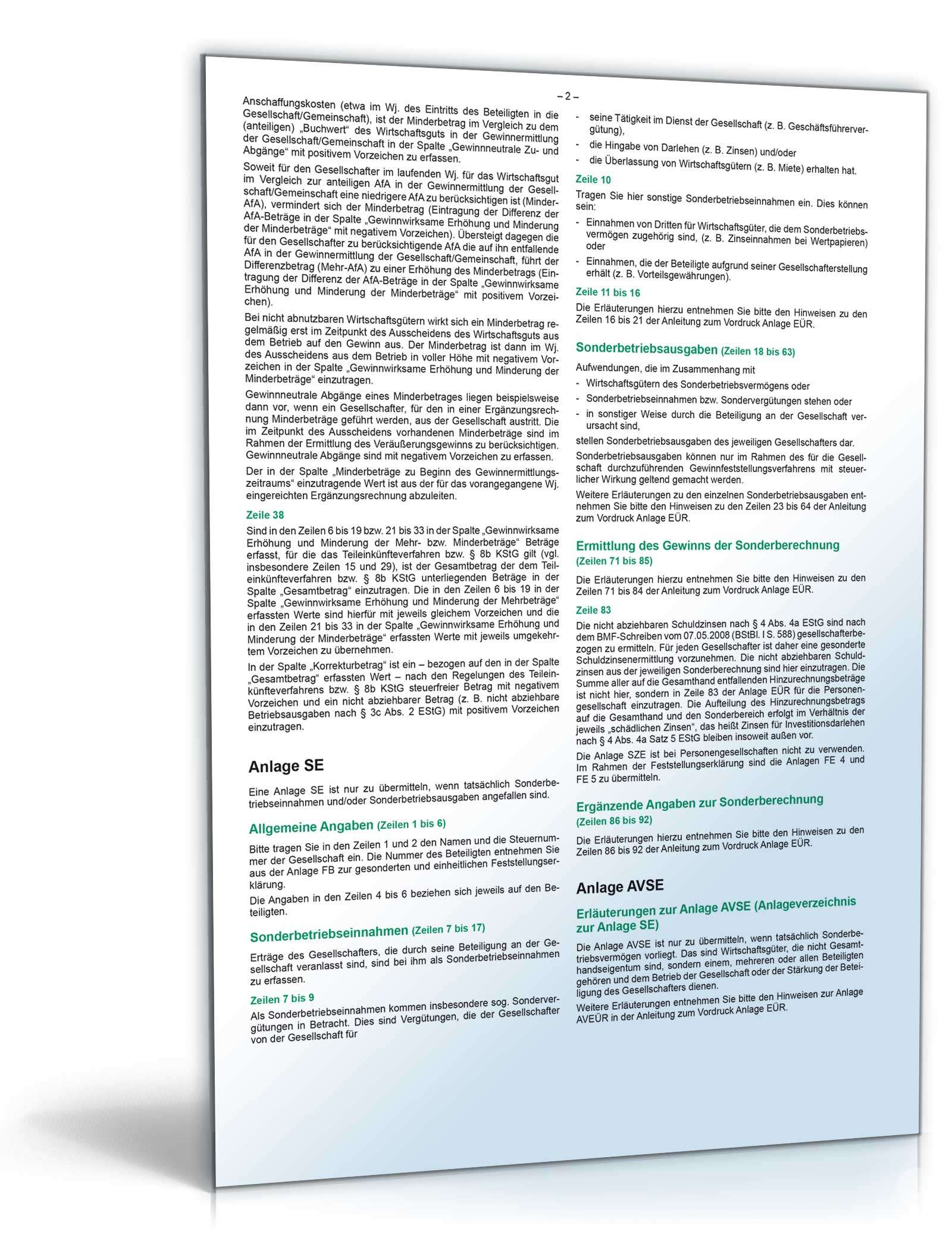 Anleitung für Anlage EÜR 2015 PDF. Seite: 8