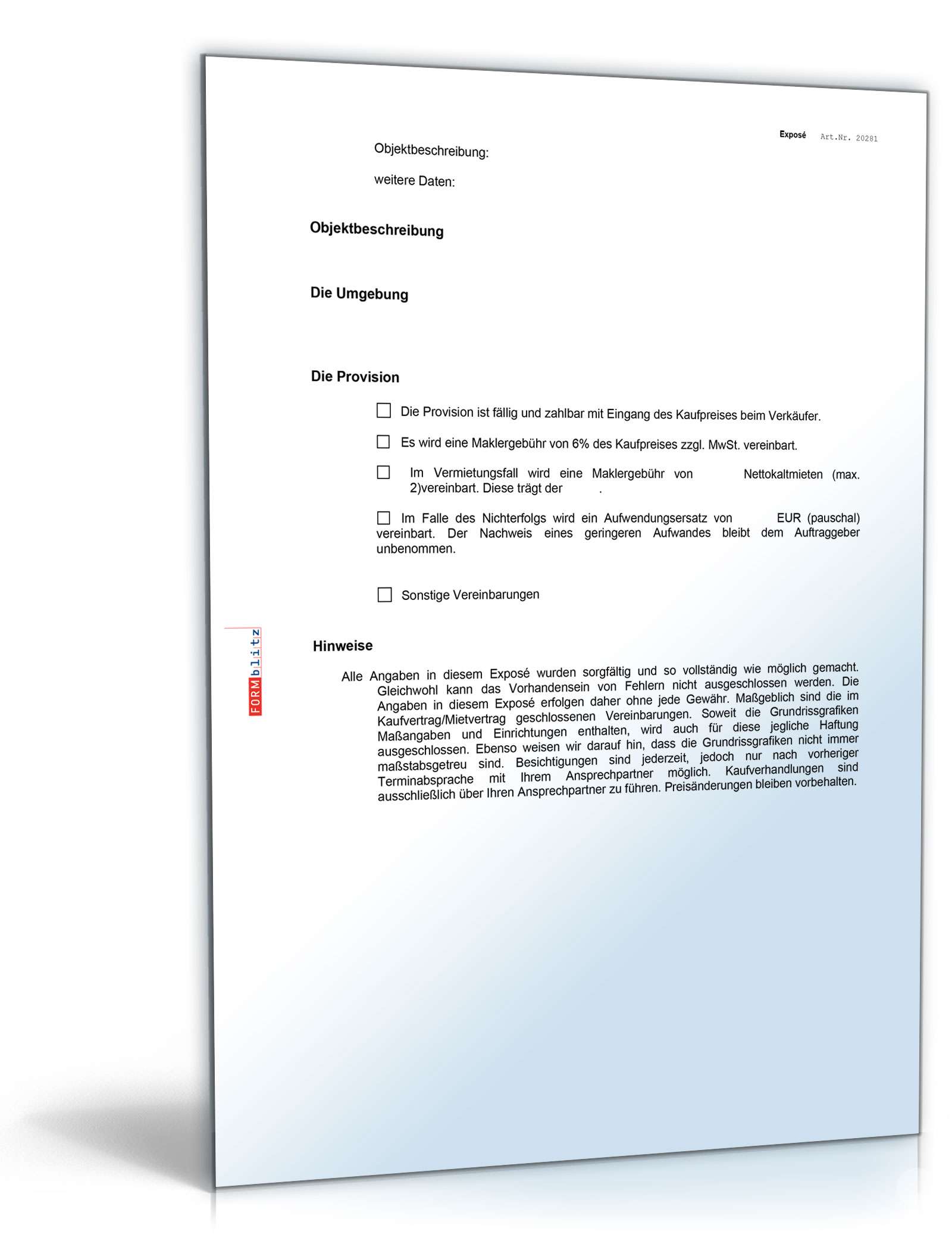 Makler-Exposé Gewerberaum Word. Seite: 2