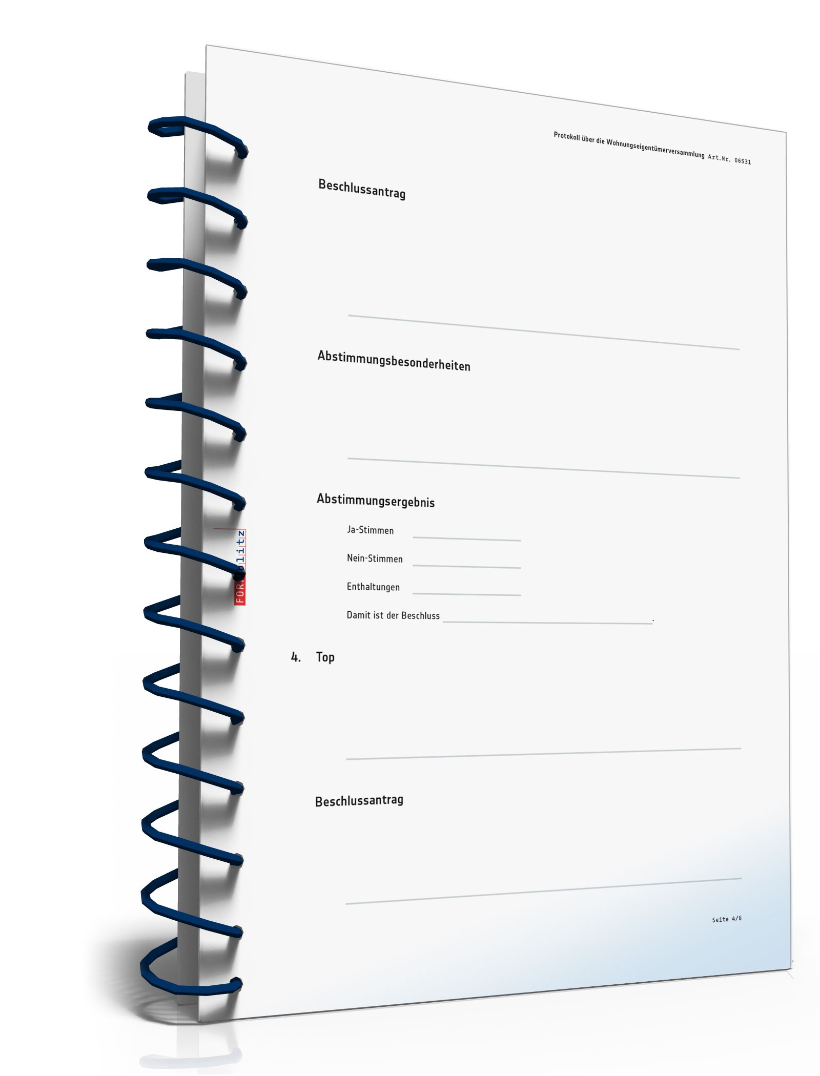 Protokoll Wohnungseigentümerversammlung PDF. Seite: 4