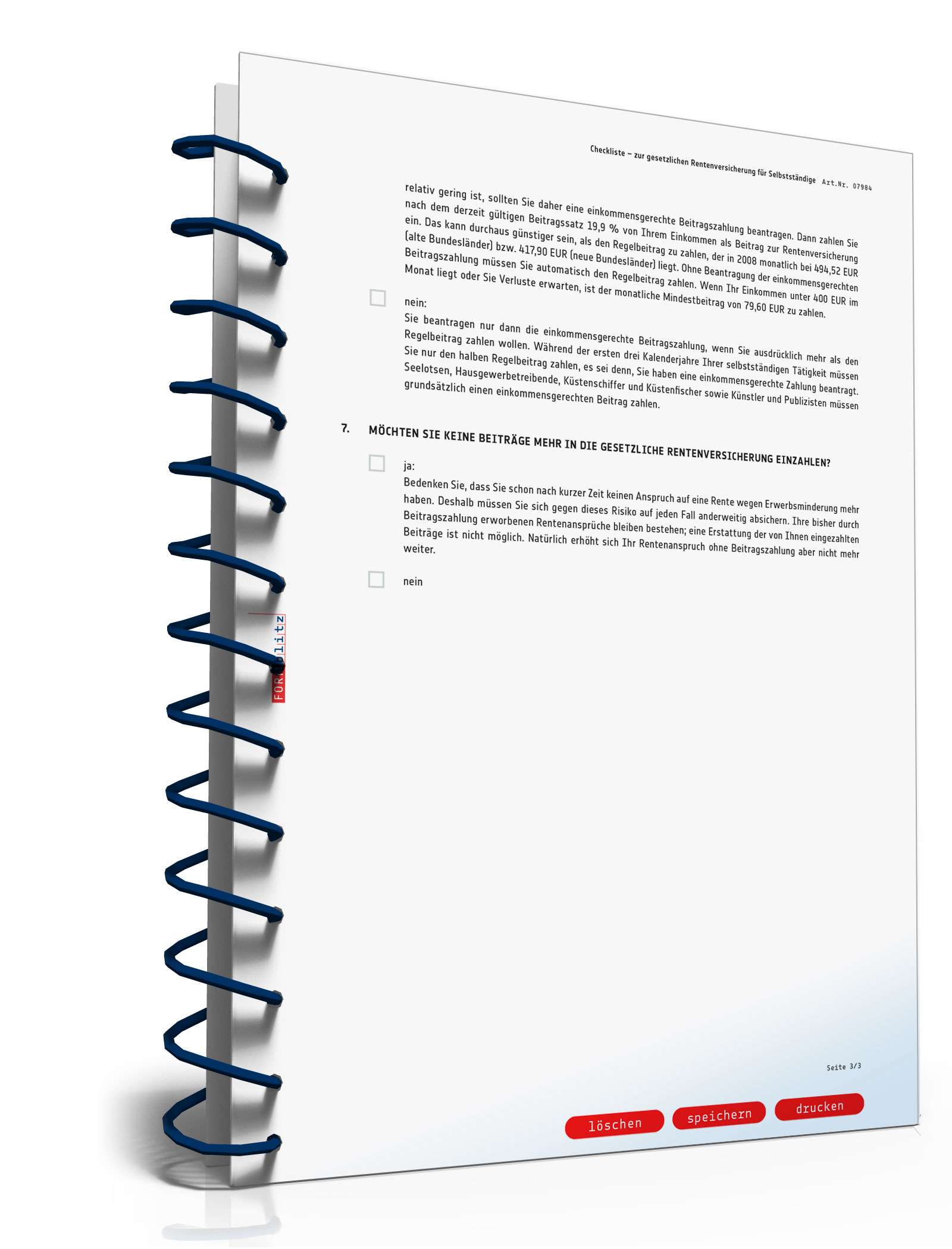 Checkliste gesetzliche Rentenversicherung PDF. Seite: 3