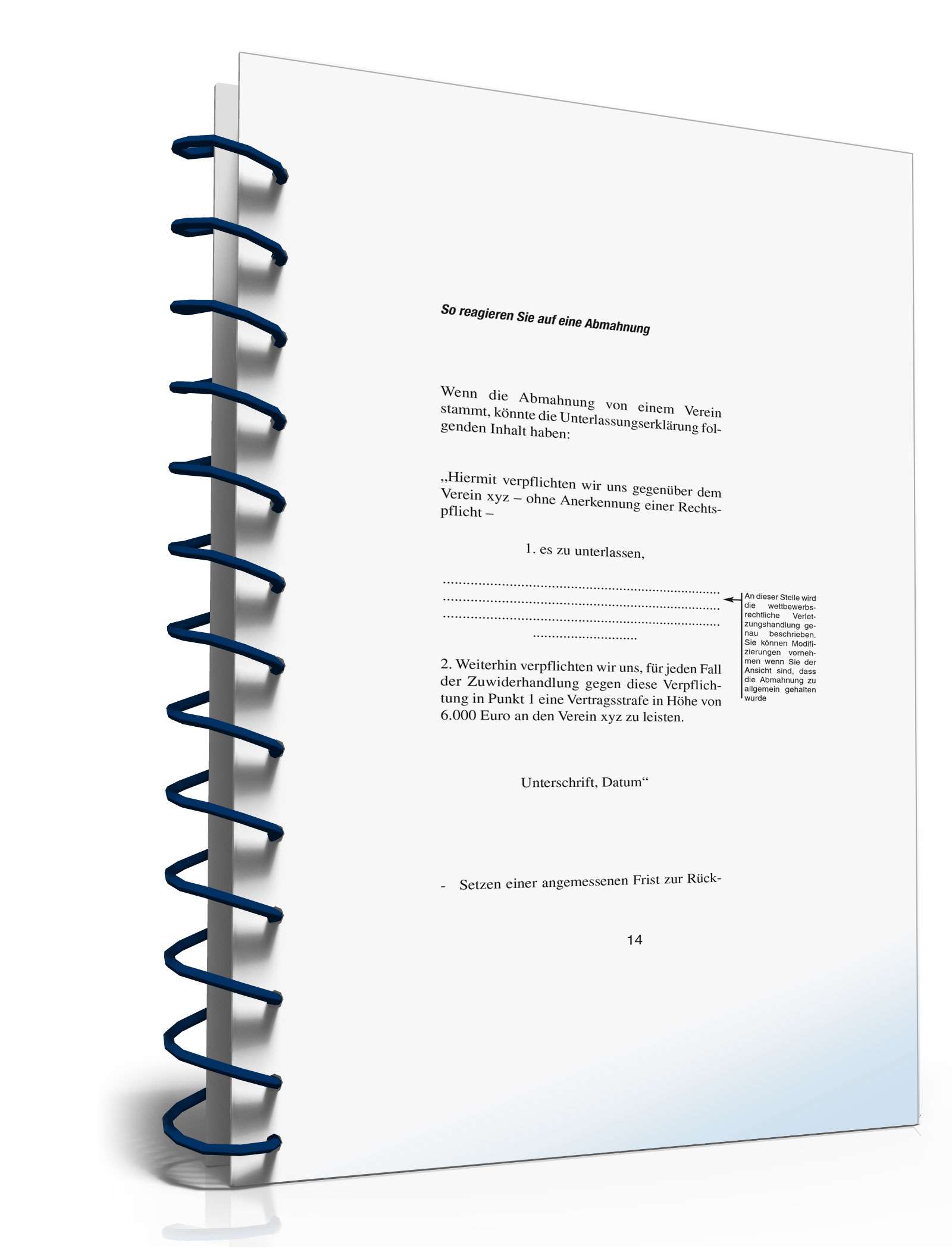 Ratgeber Reaktion Abmahnung PDF. Seite: 14