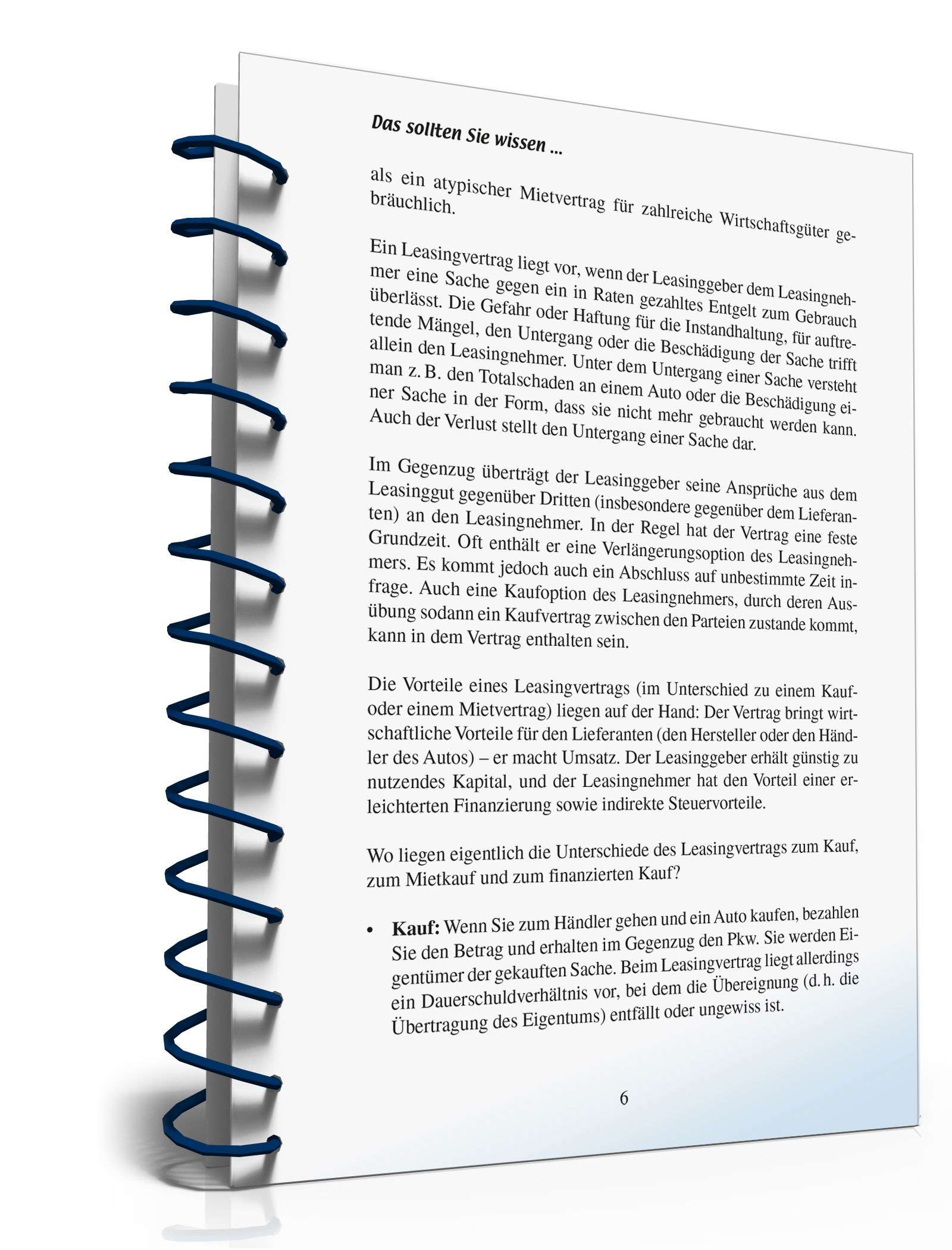Leasingvertrag rechtssicher abschließen PDF. Seite: 6