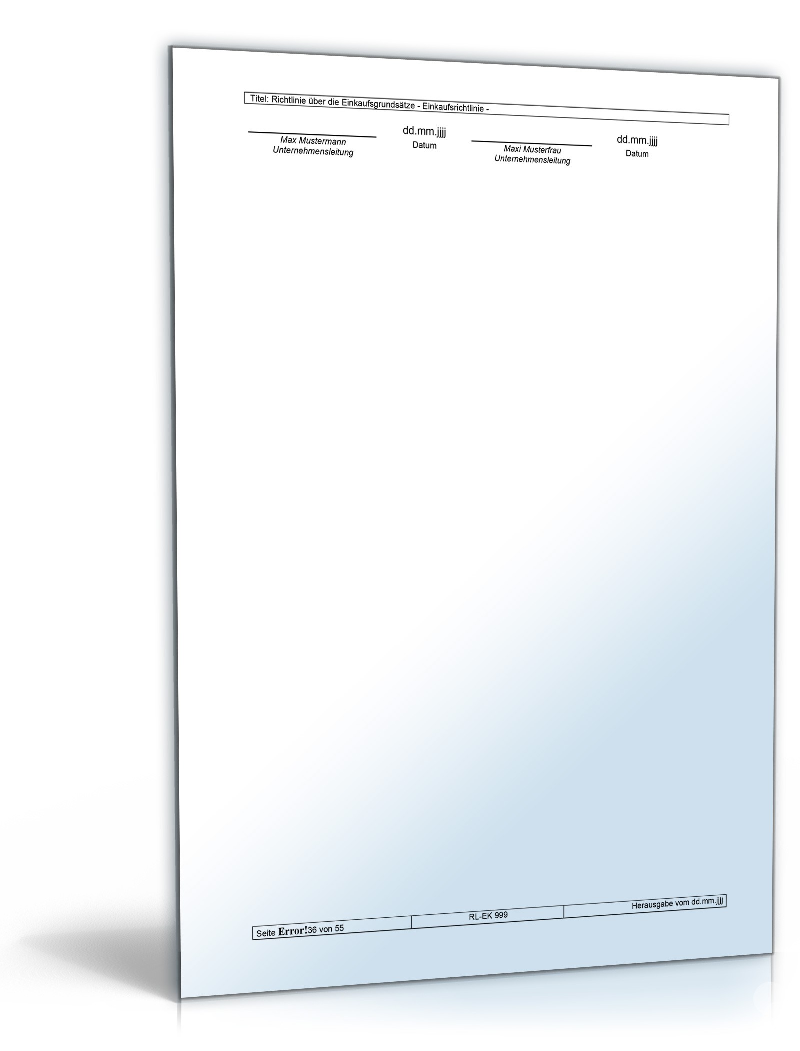 Richtlinien über die Einkaufsgrundsätze Word. Seite: 36