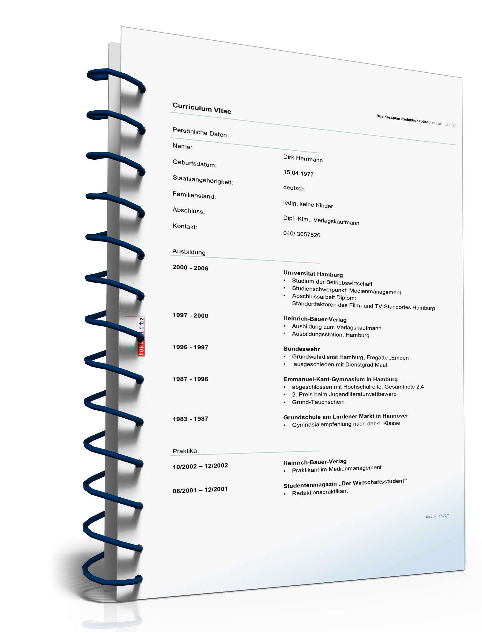 Businessplan Redaktionsbüro Excel. Seite: 14