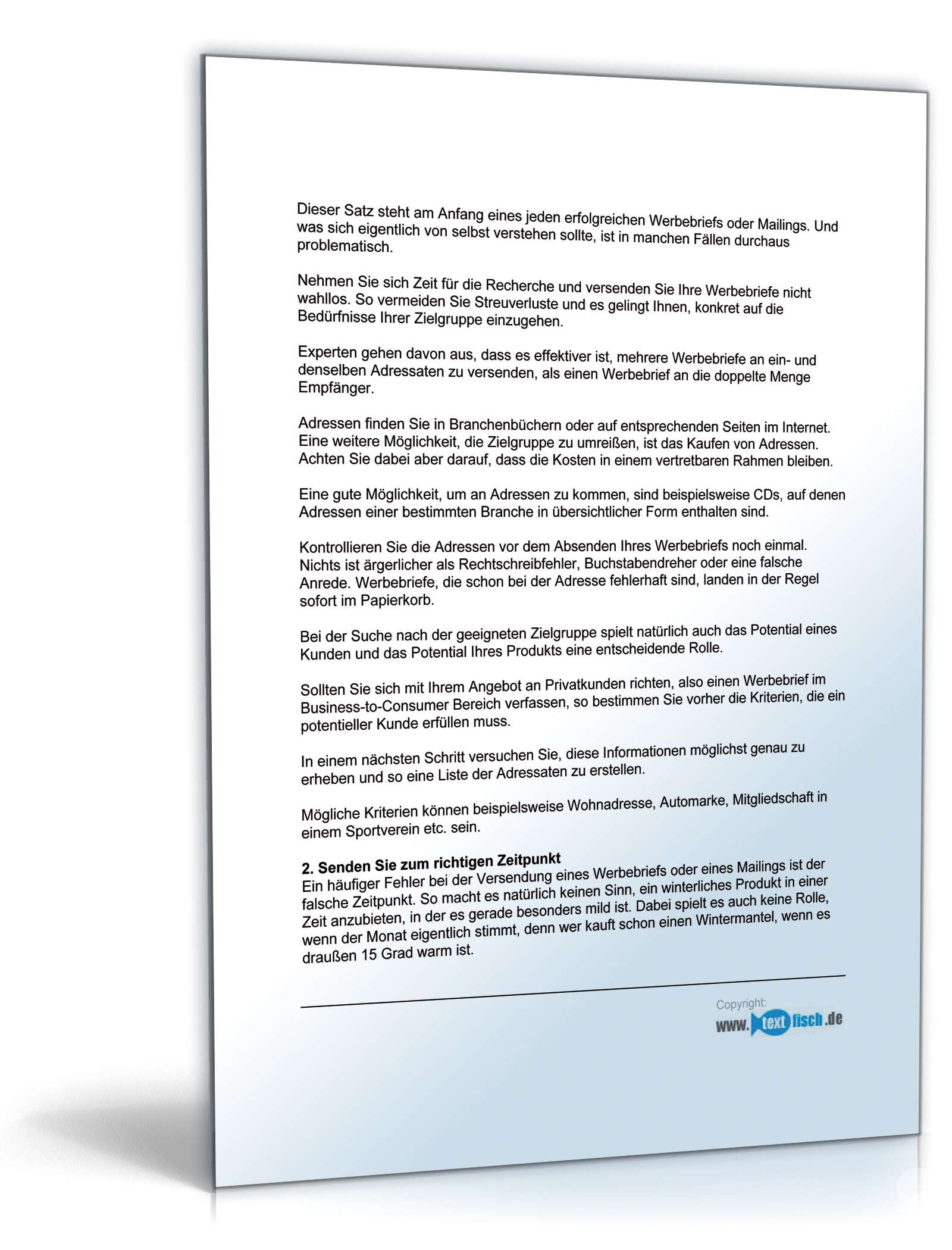 Begleitbrief zum Werbebrief Unternehmensberatung PDF. Seite: 2