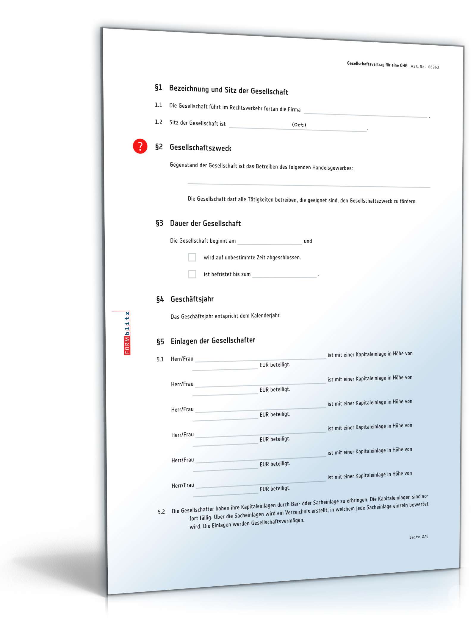 OHG-Gesellschaftsvertrag PDF. Seite: 2