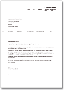 Rabatt-Angebot nach Reklamation Englisch/Deutsch Word