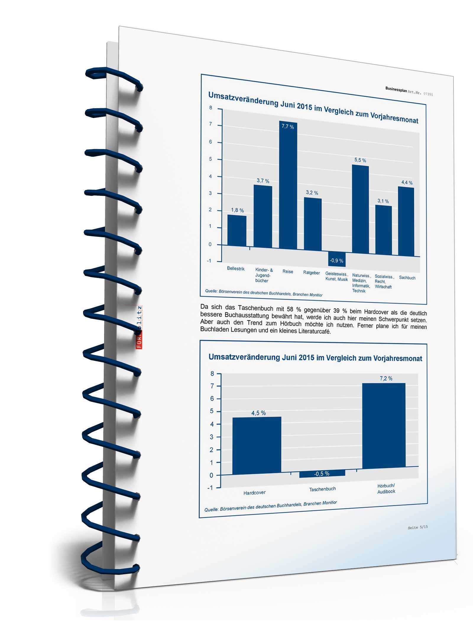 Businessplan Buchhandlung Excel. Seite: 5