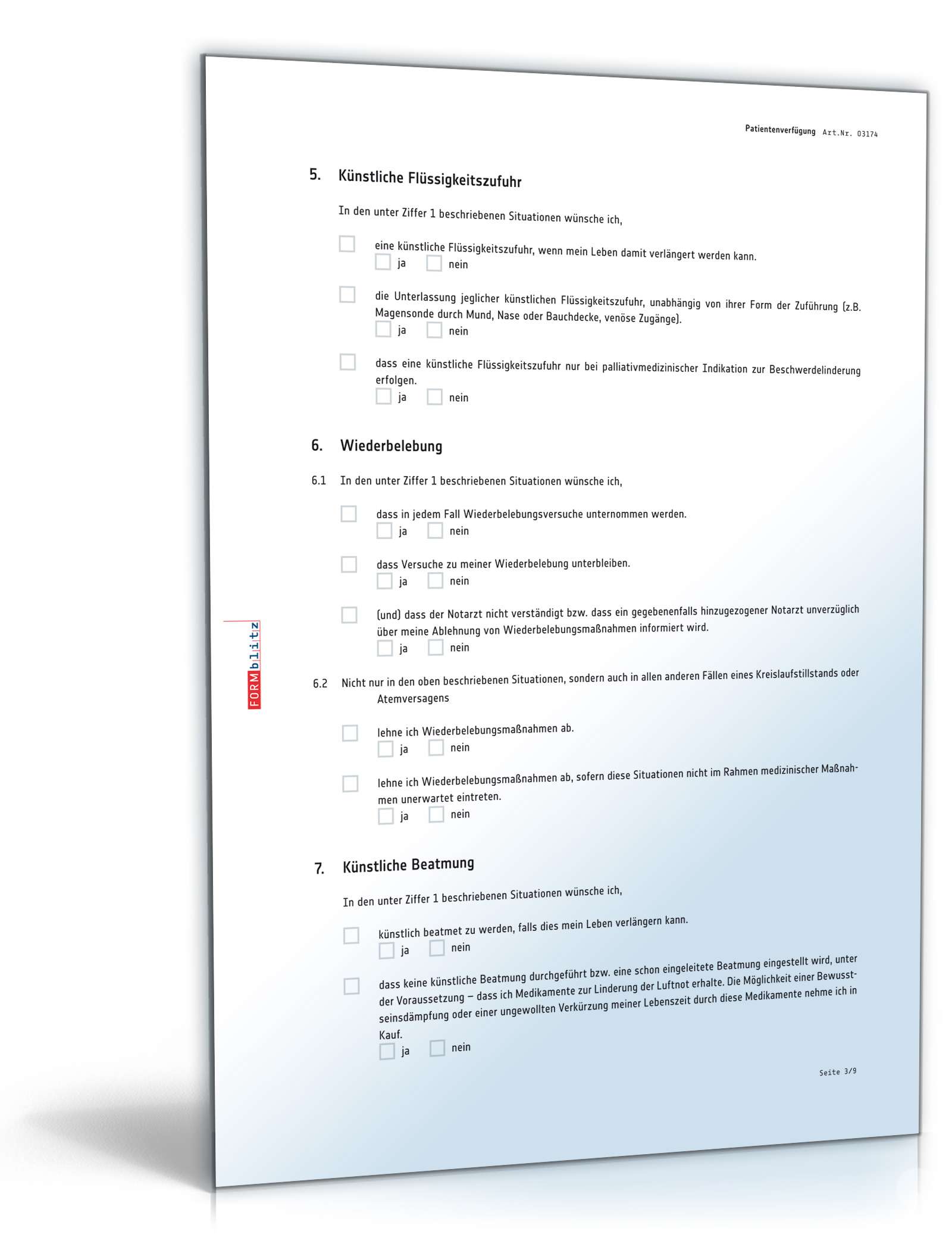 Patientenverfügung PDF. Seite: 4