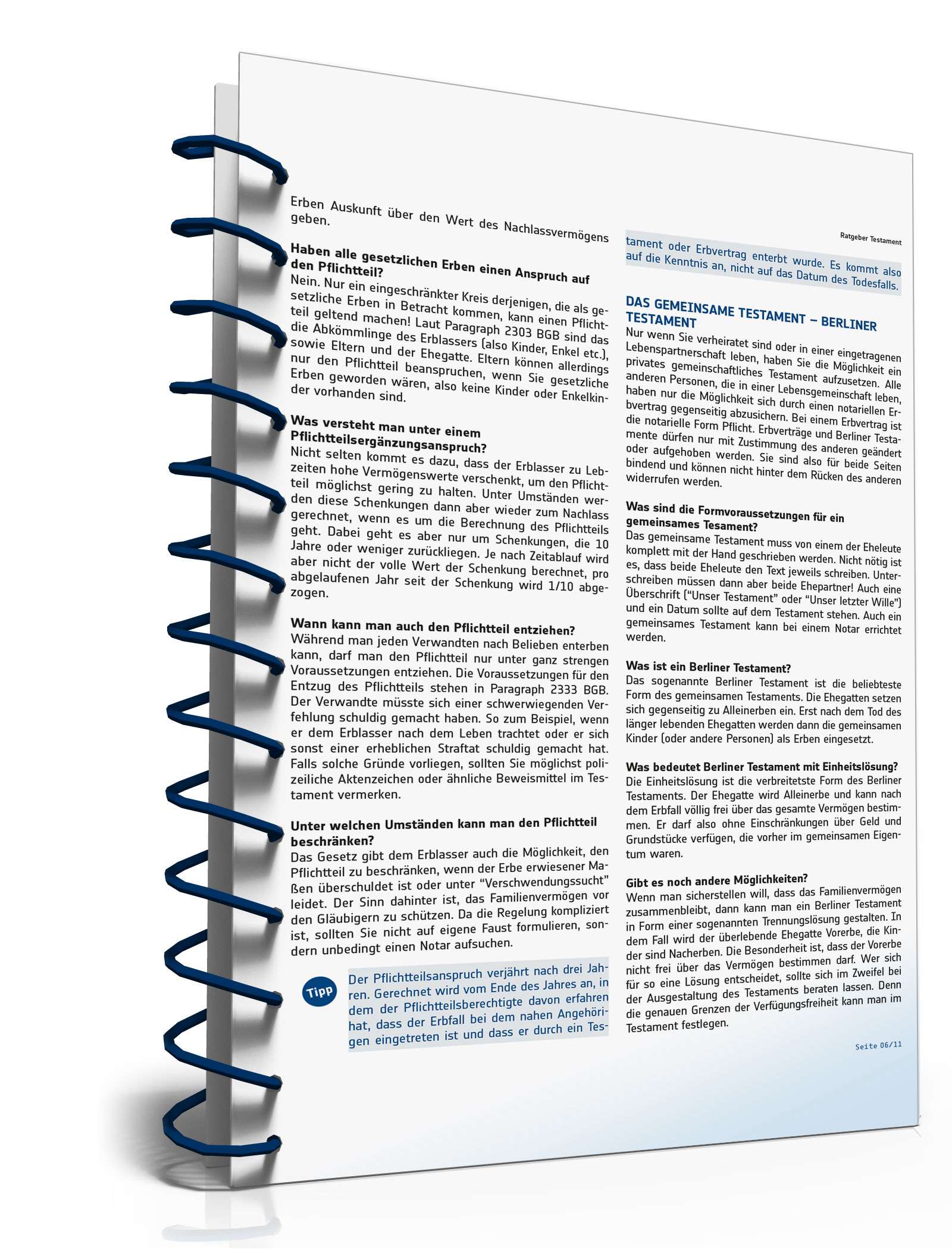 Ratgeber Testament und Berliner Testament PDF. Seite: 6