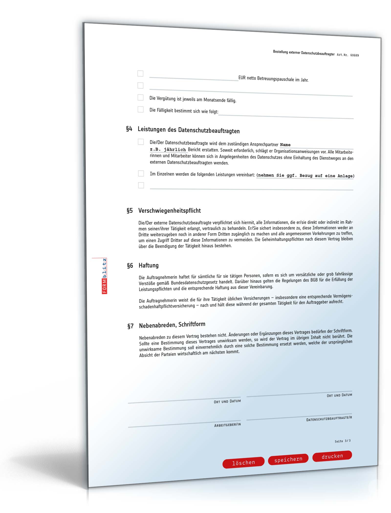 Bestellung externer Datenschutzbeauftragter DSGVO PDF. Seite: 2