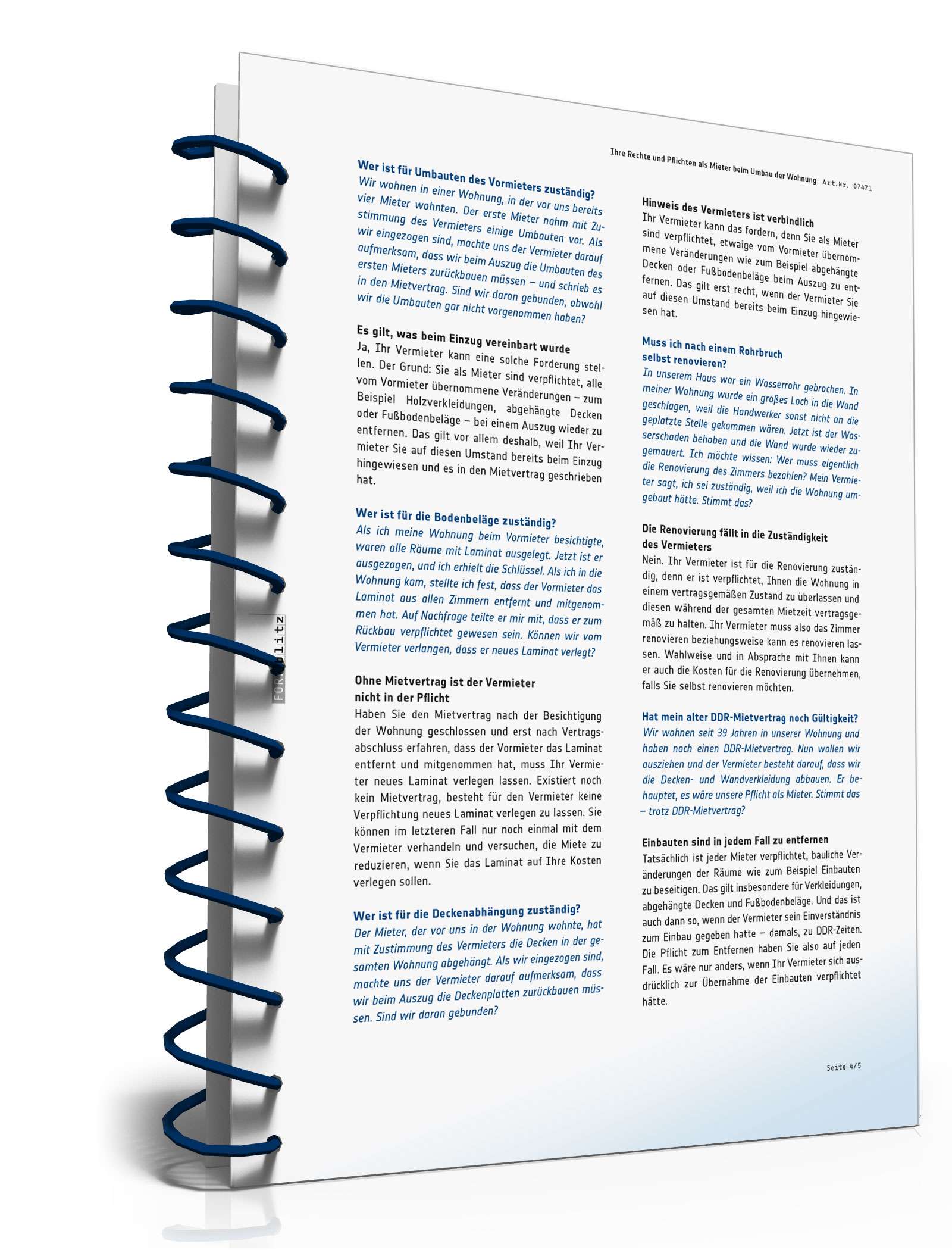 Ratgeber Mietrecht Wohnungsumbau PDF. Seite: 5