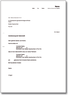 Anerkennung Vaterschaft Word