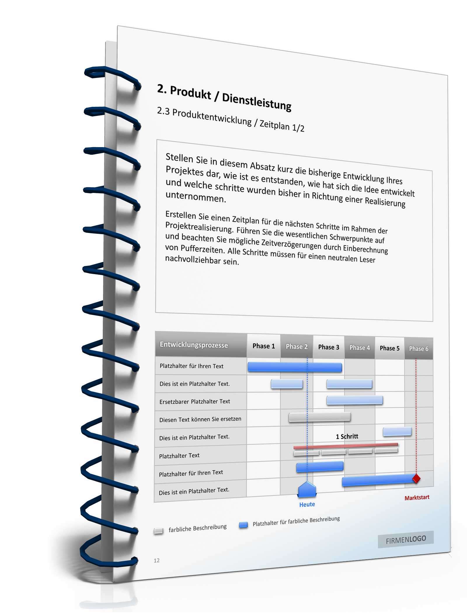 PowerPoint Präsentation Businessplan Powerpoint. Seite: 12