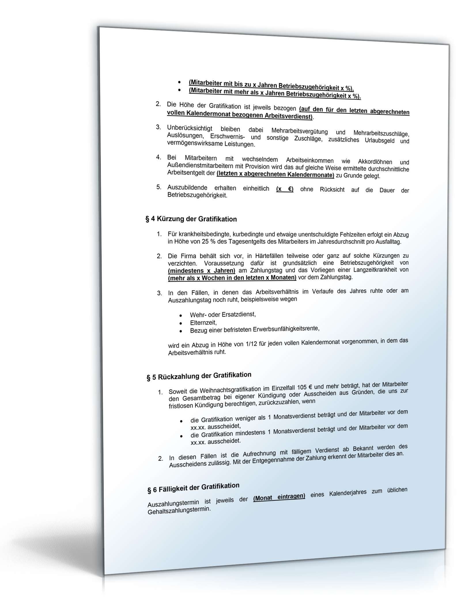 Betriebsvereinbarung Zahlung von Gratifikationen PDF. Seite: 2